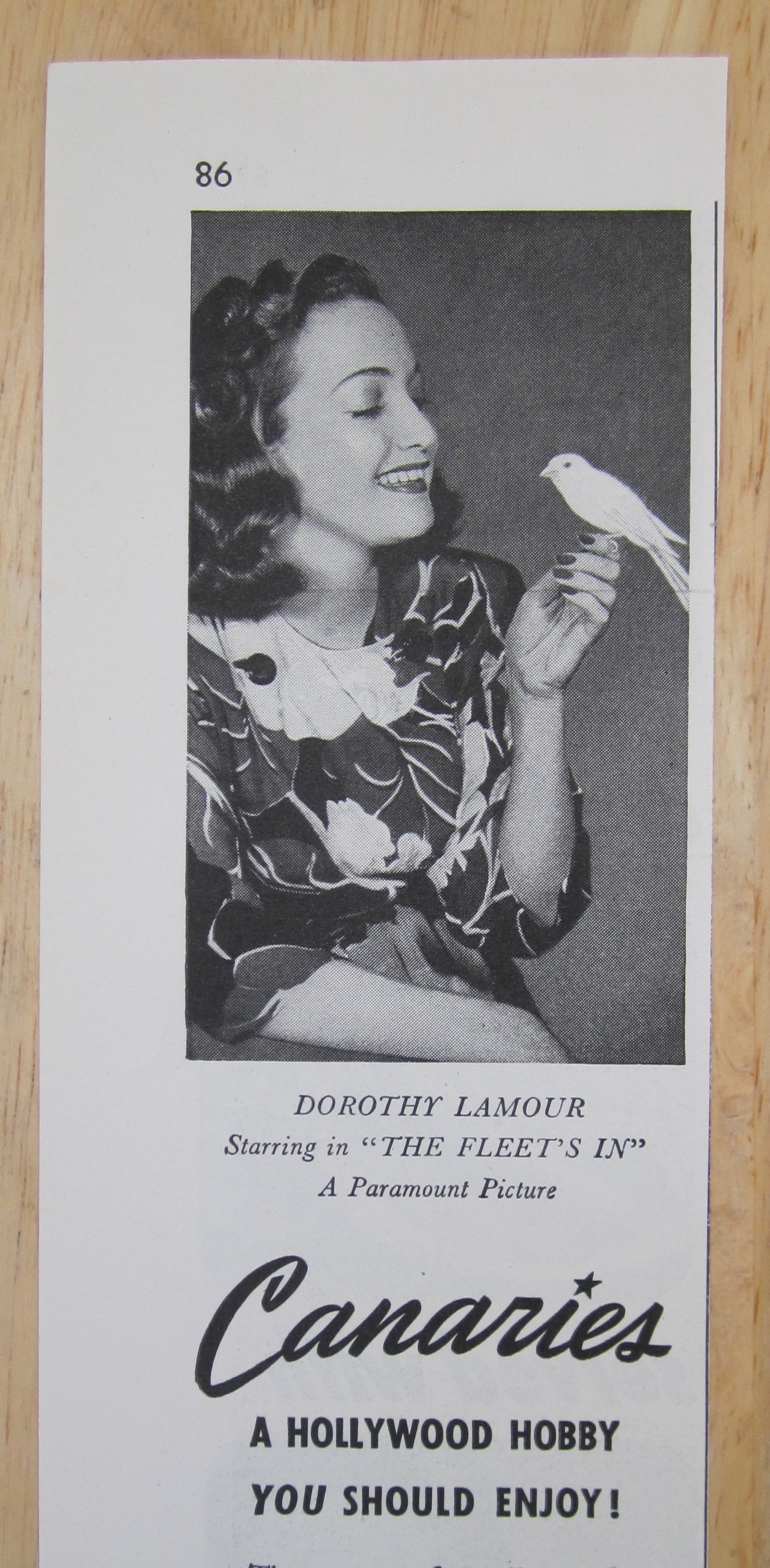 1942 Canaries with Dorothy Lamour