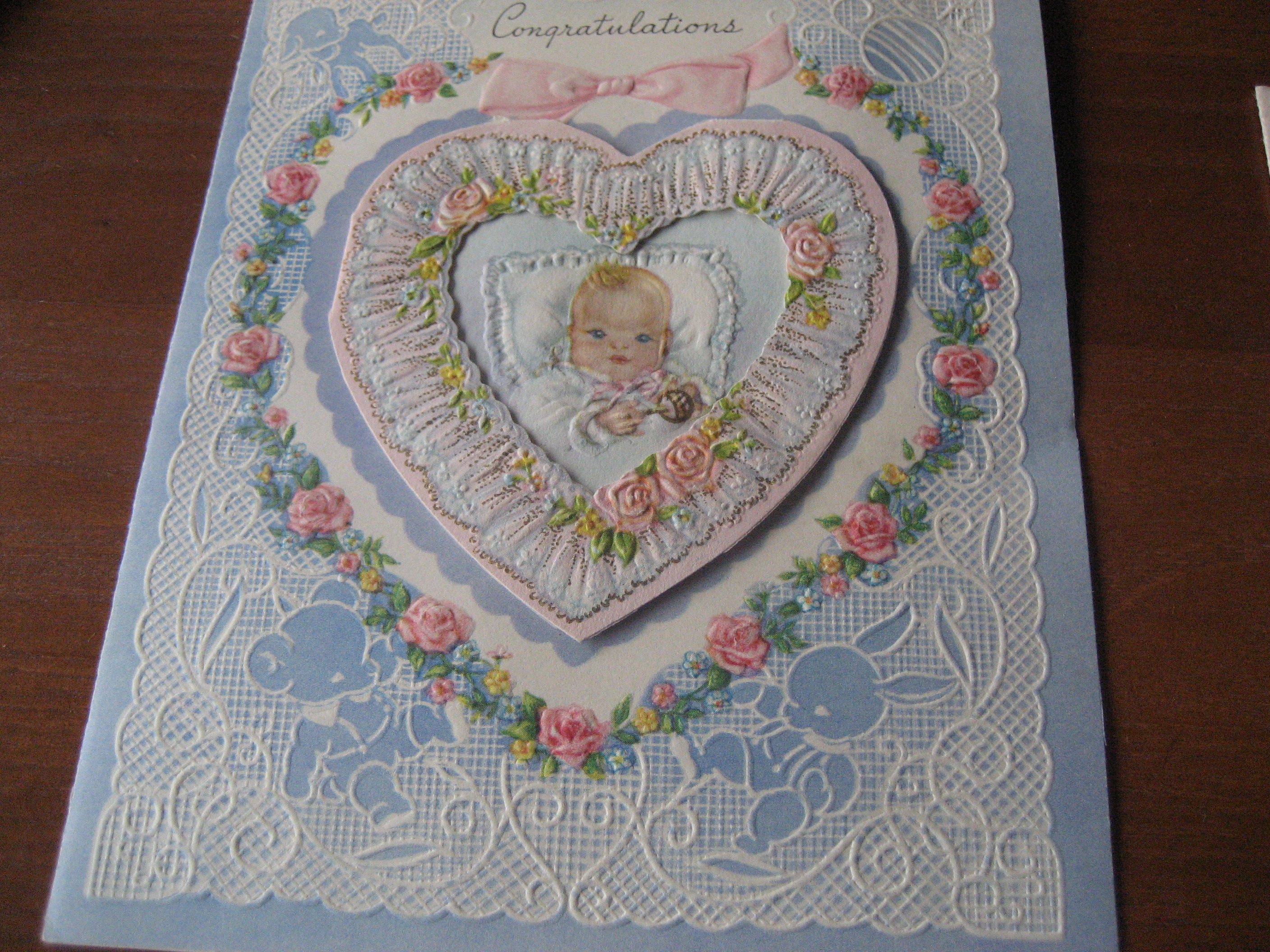 Four 1951 New Born Cards