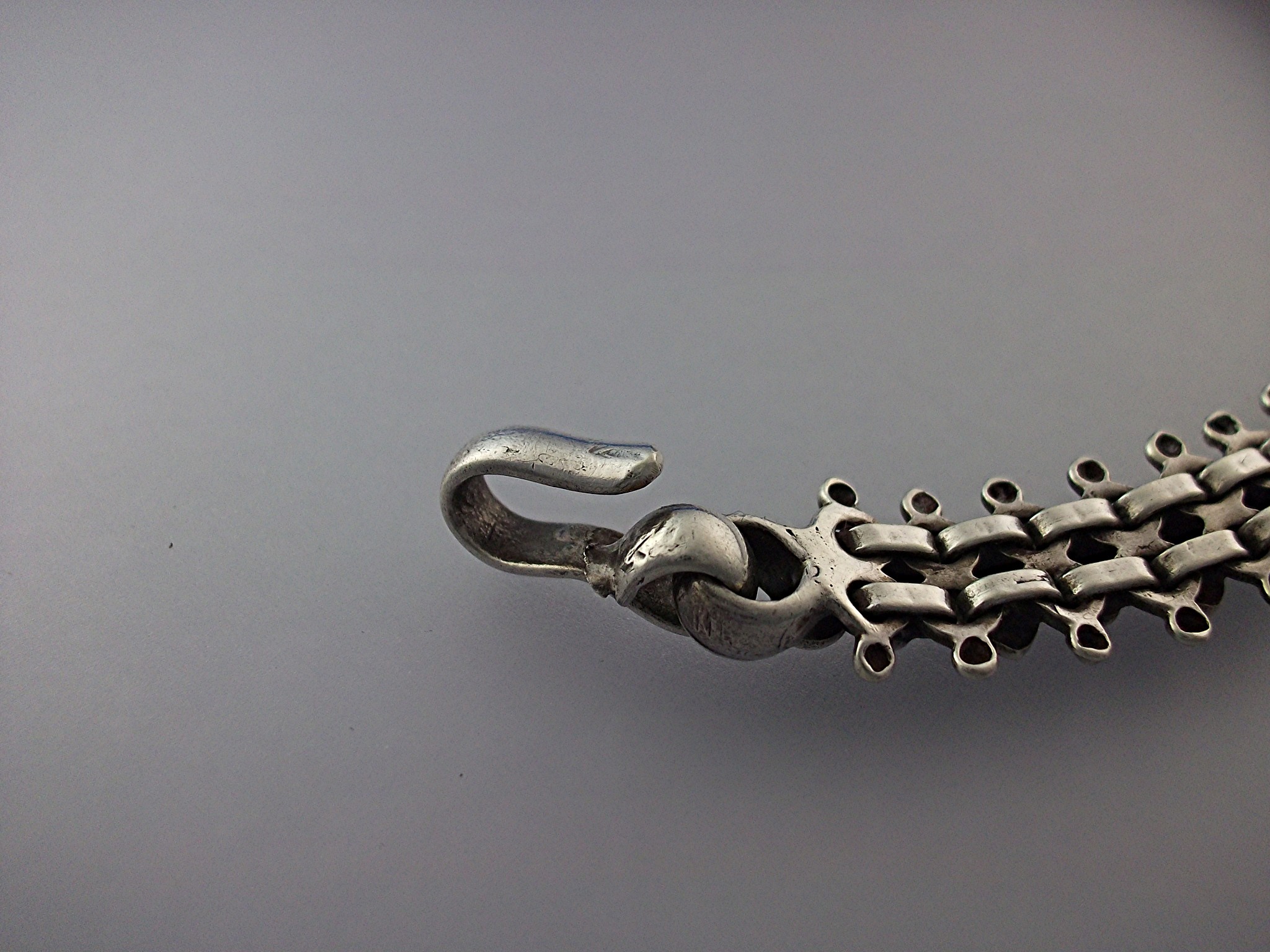 Bracelet 800 Silver Ornate Roses and Diamond Shapes