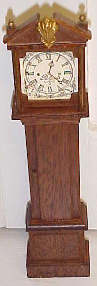Dollhouse Grandfather Clock Wood Ornate