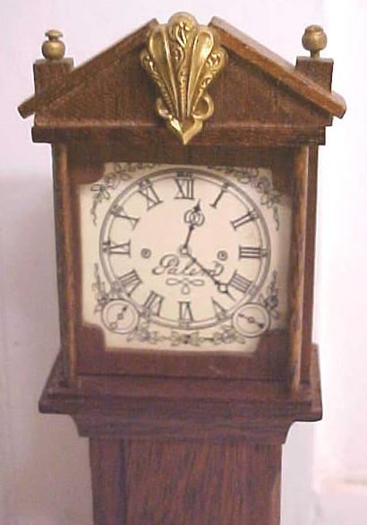 Dollhouse Grandfather Clock Wood Ornate