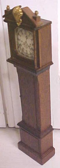 Dollhouse Grandfather Clock Wood Ornate
