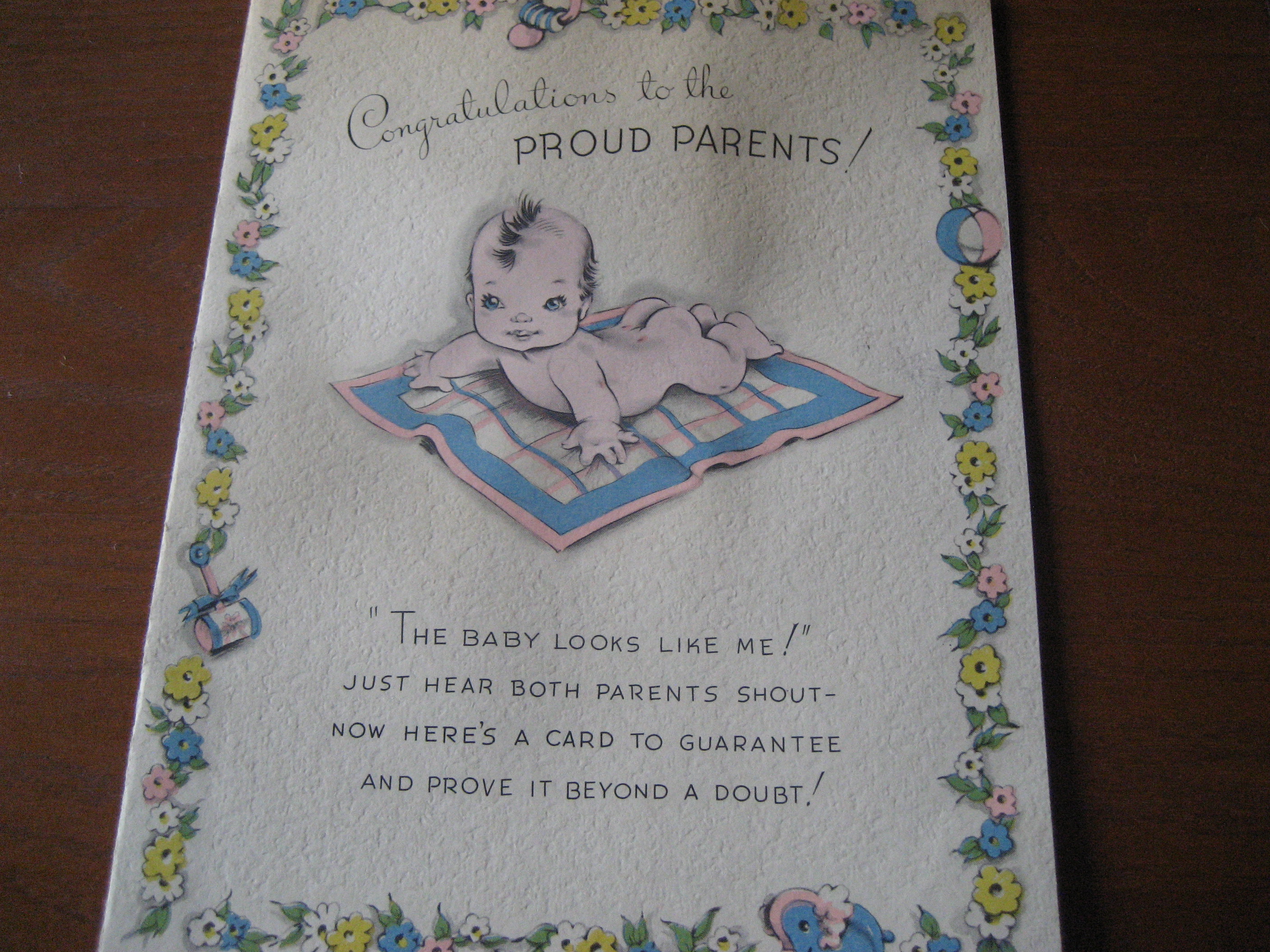 Proud Parents 1951 Card