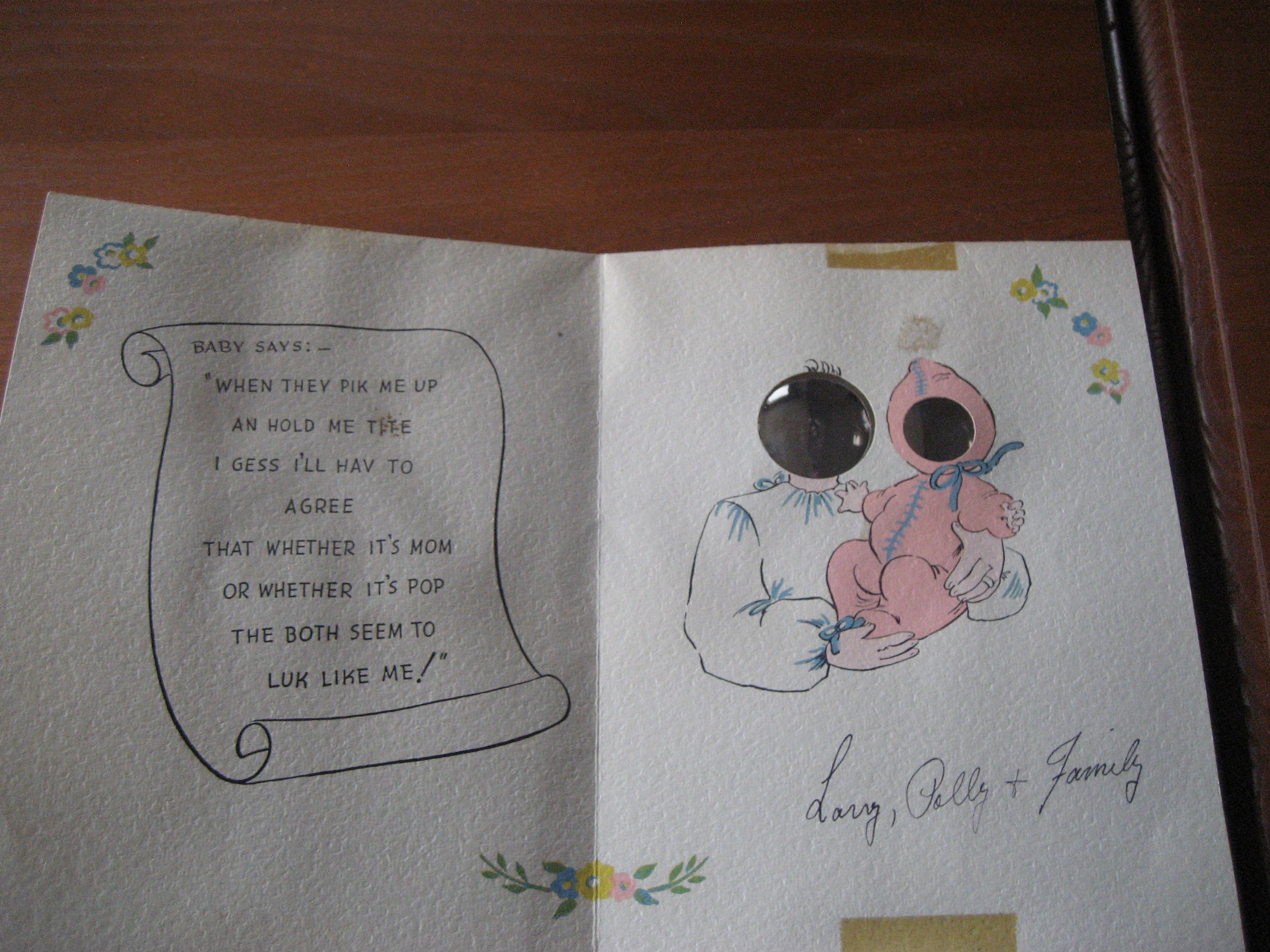 Proud Parents 1951 Card