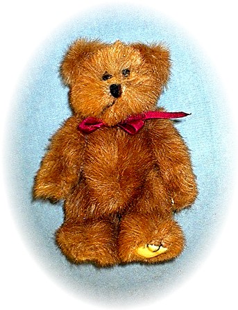 6 Inch Boyds Brown Bear With Burgundy Ribbon