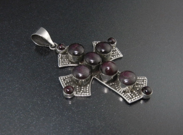 Cross Star Garnets Sterling Silver Indonesia