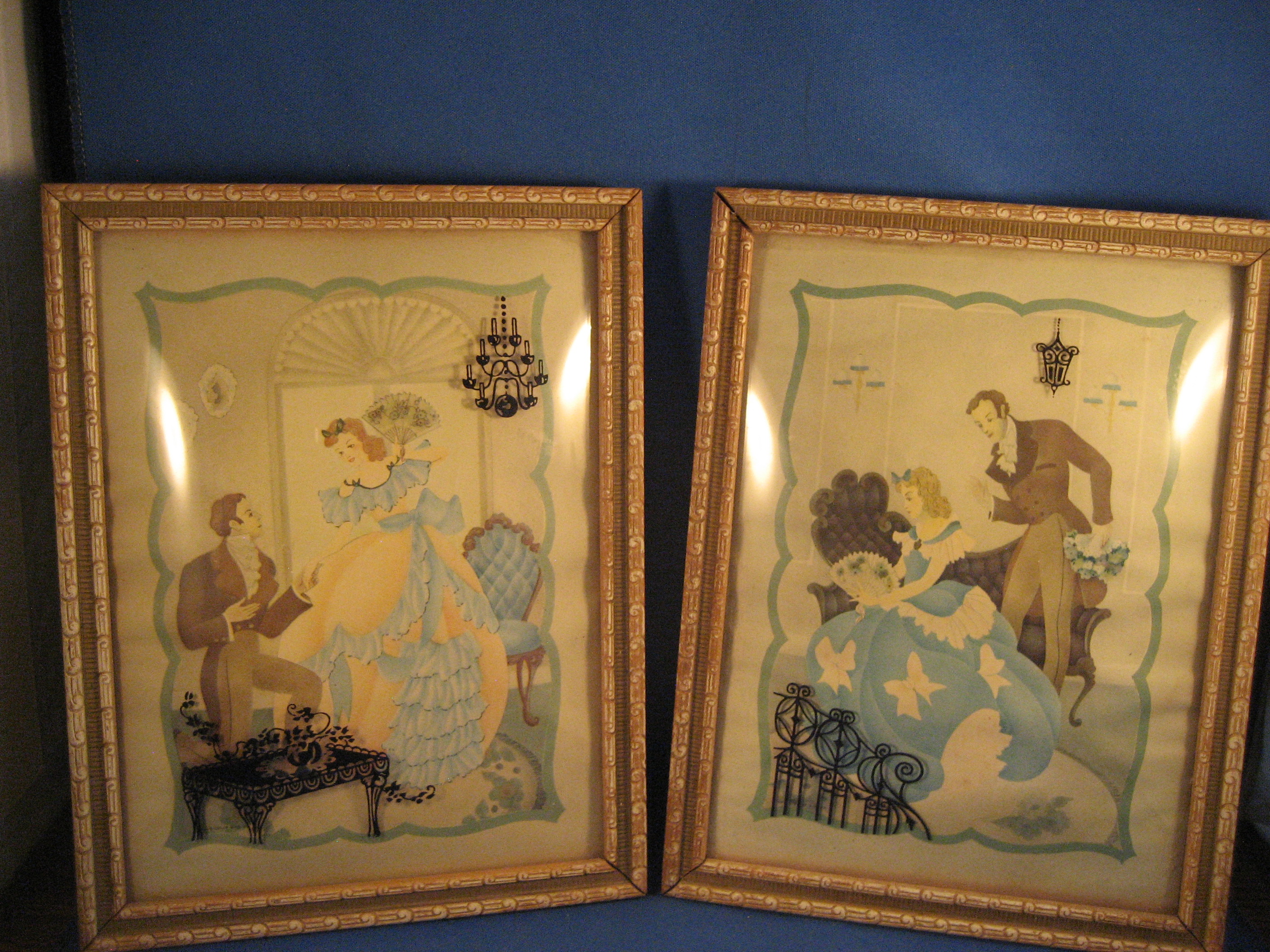 Curved Glass and Reverse Painting Pictures