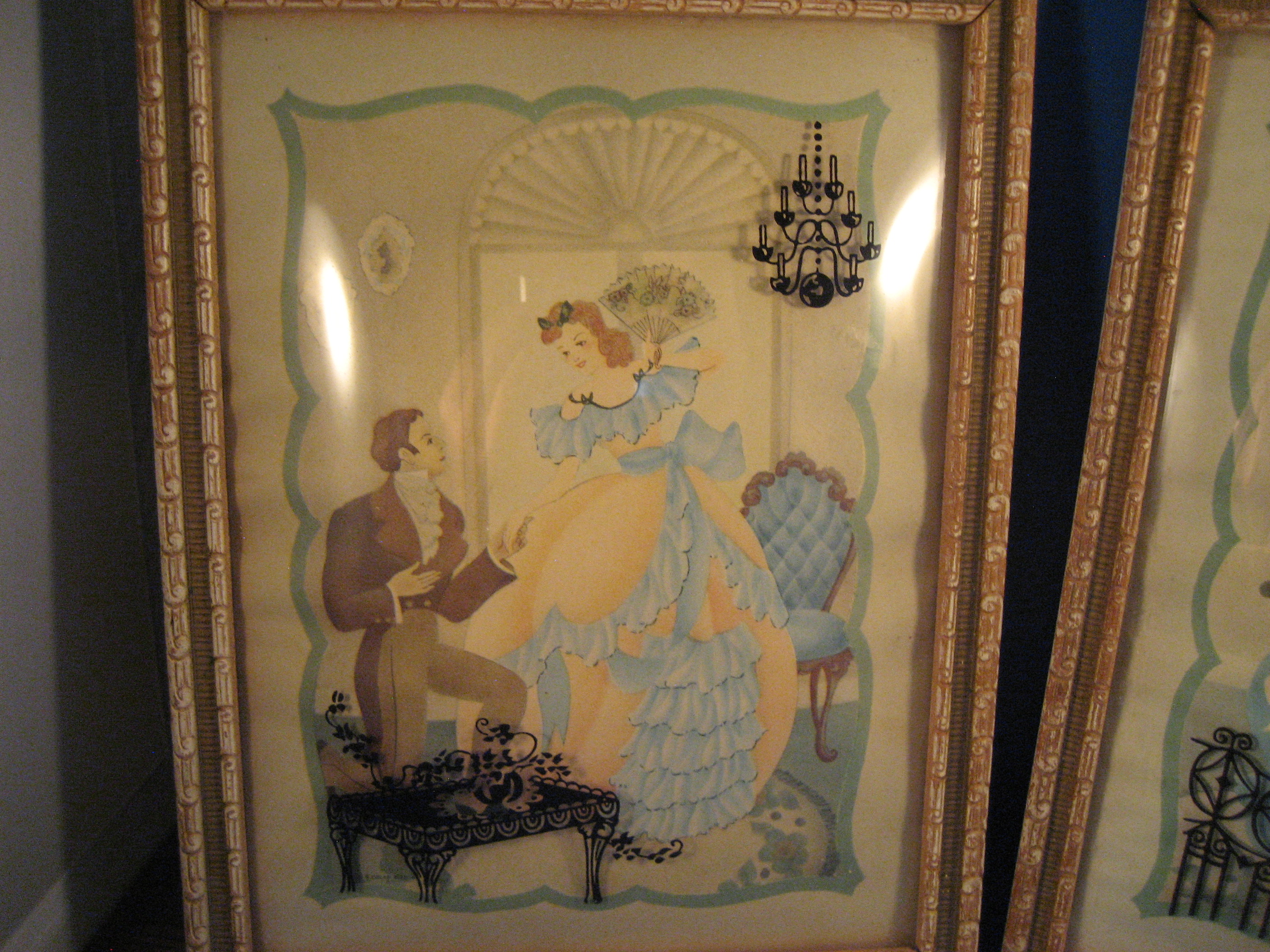 Curved Glass and Reverse Painting Pictures