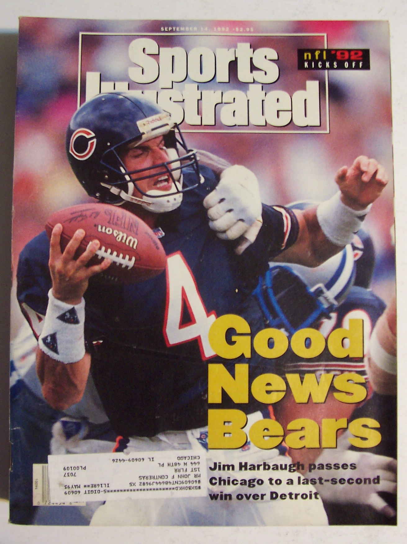 Sports Illustrated Magazine-Sep 14, 1992-Jim Harbaugh