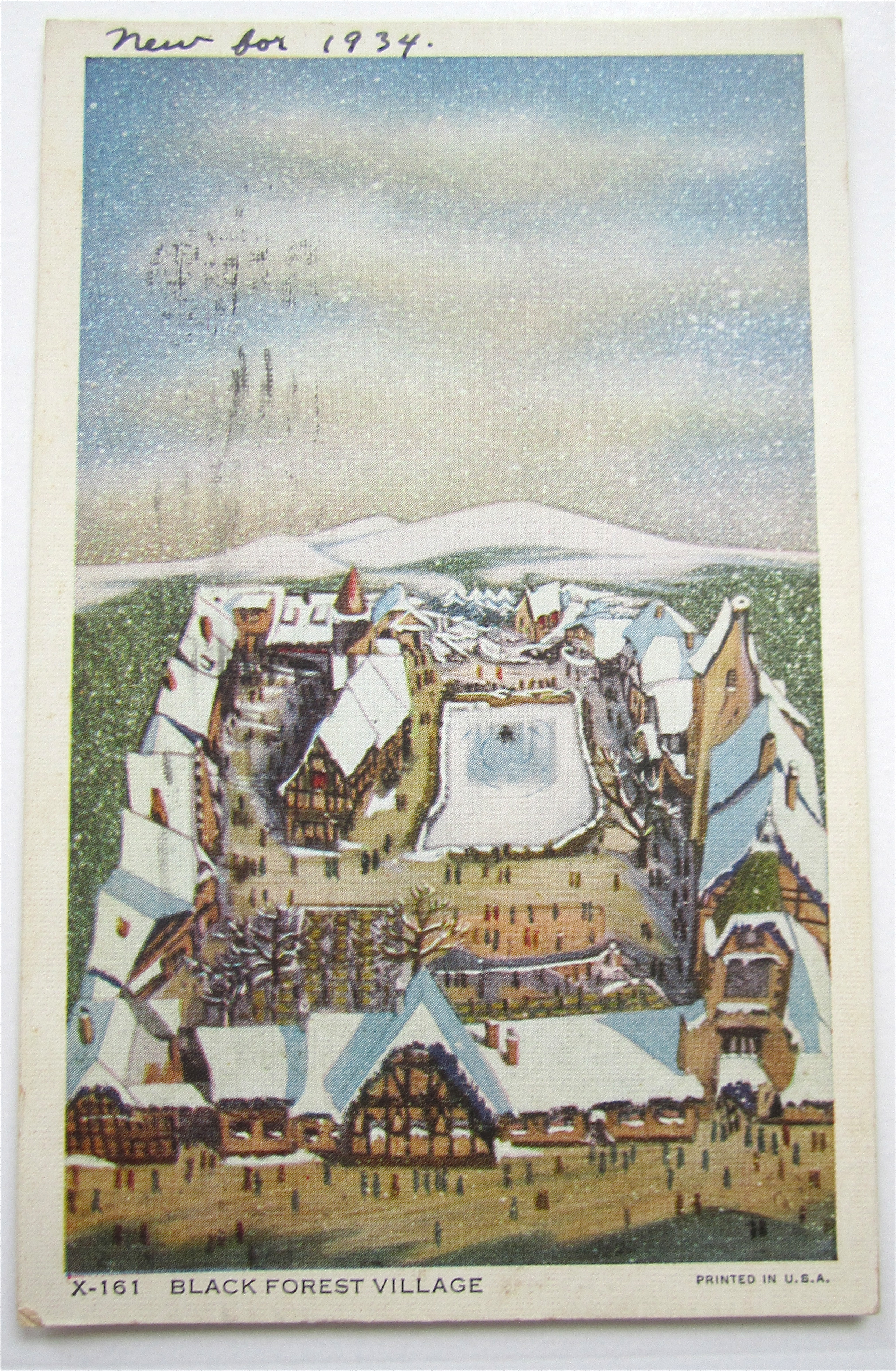 Black Forest Village, Century Of Progress Postcard