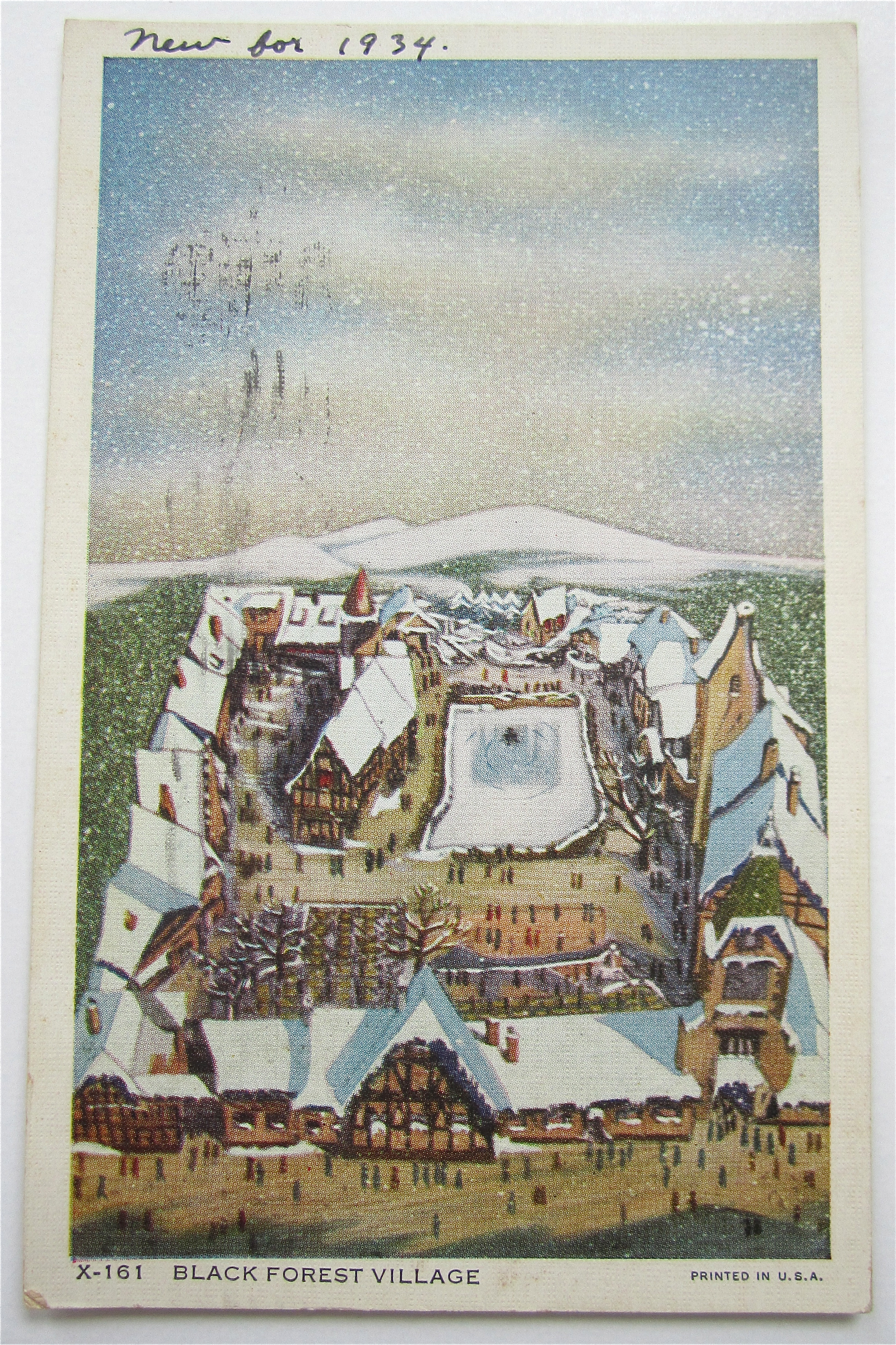 Black Forest Village, Century Of Progress Postcard
