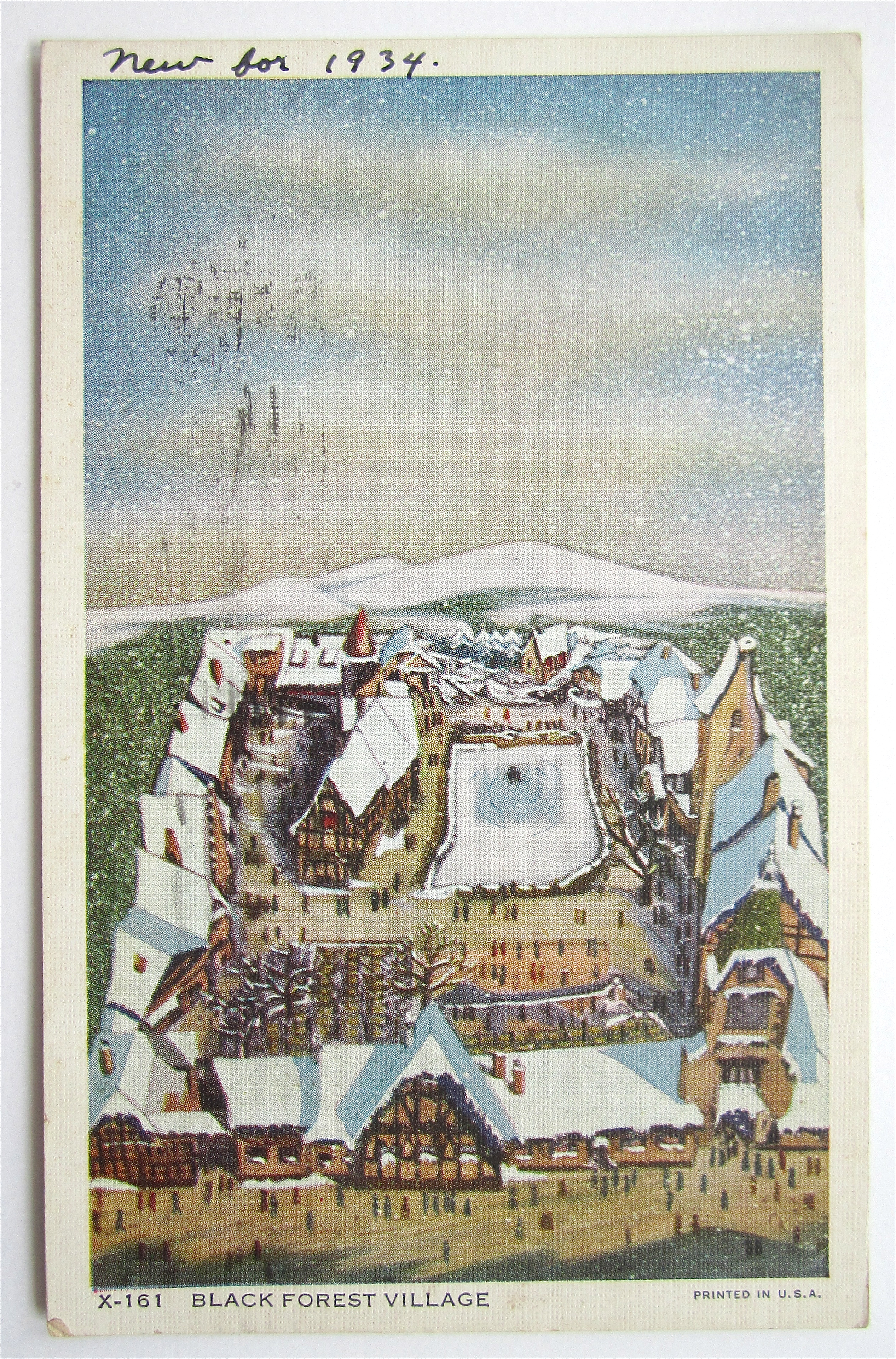 Black Forest Village, Century Of Progress Postcard