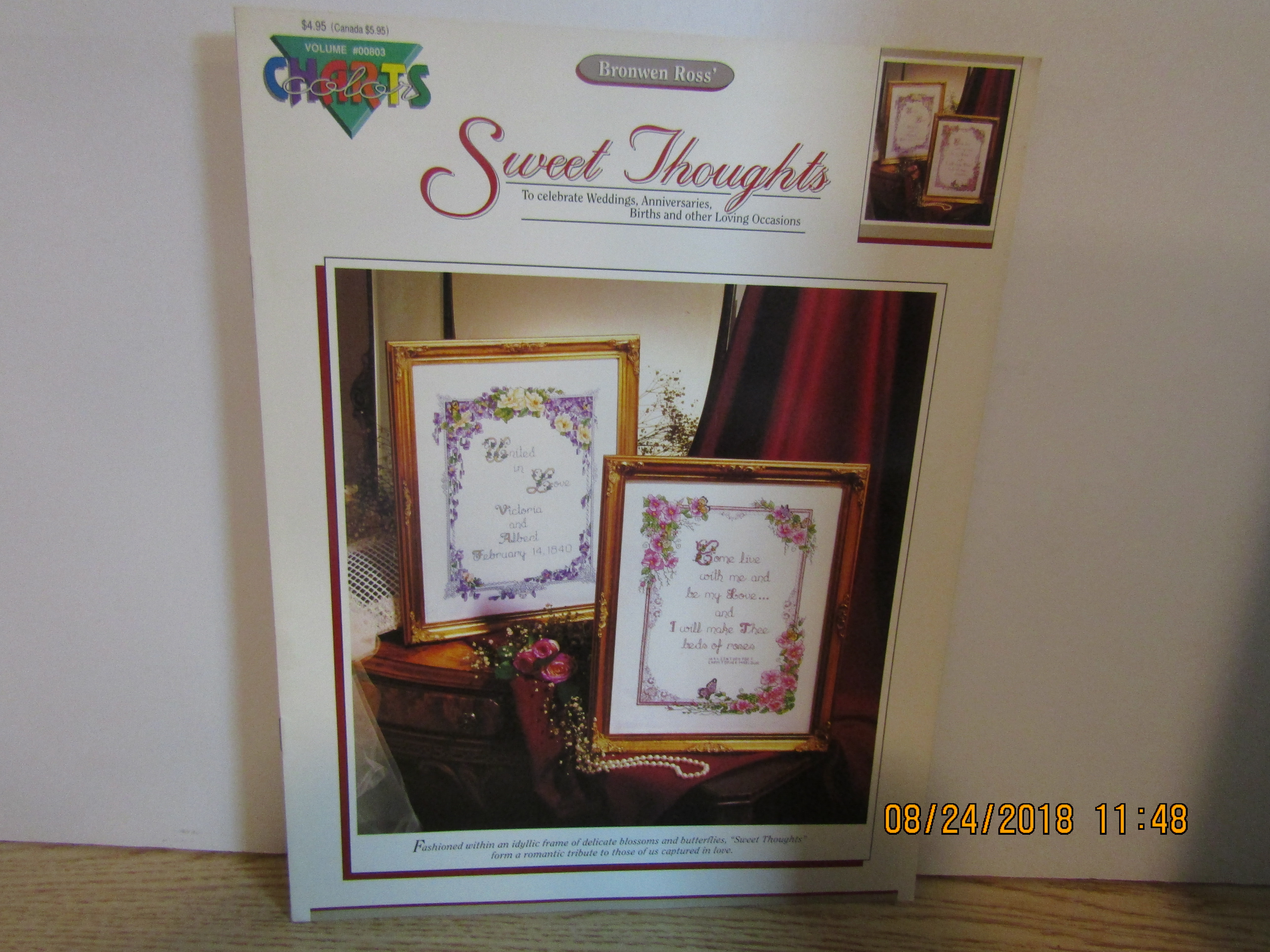 Color Charts Cross Stitch Sweet Thoughts #803