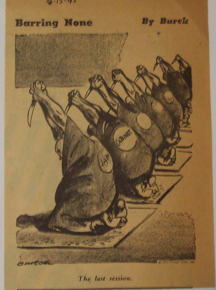 Political Cartoon - August 15, 1945 Japanese Surrender