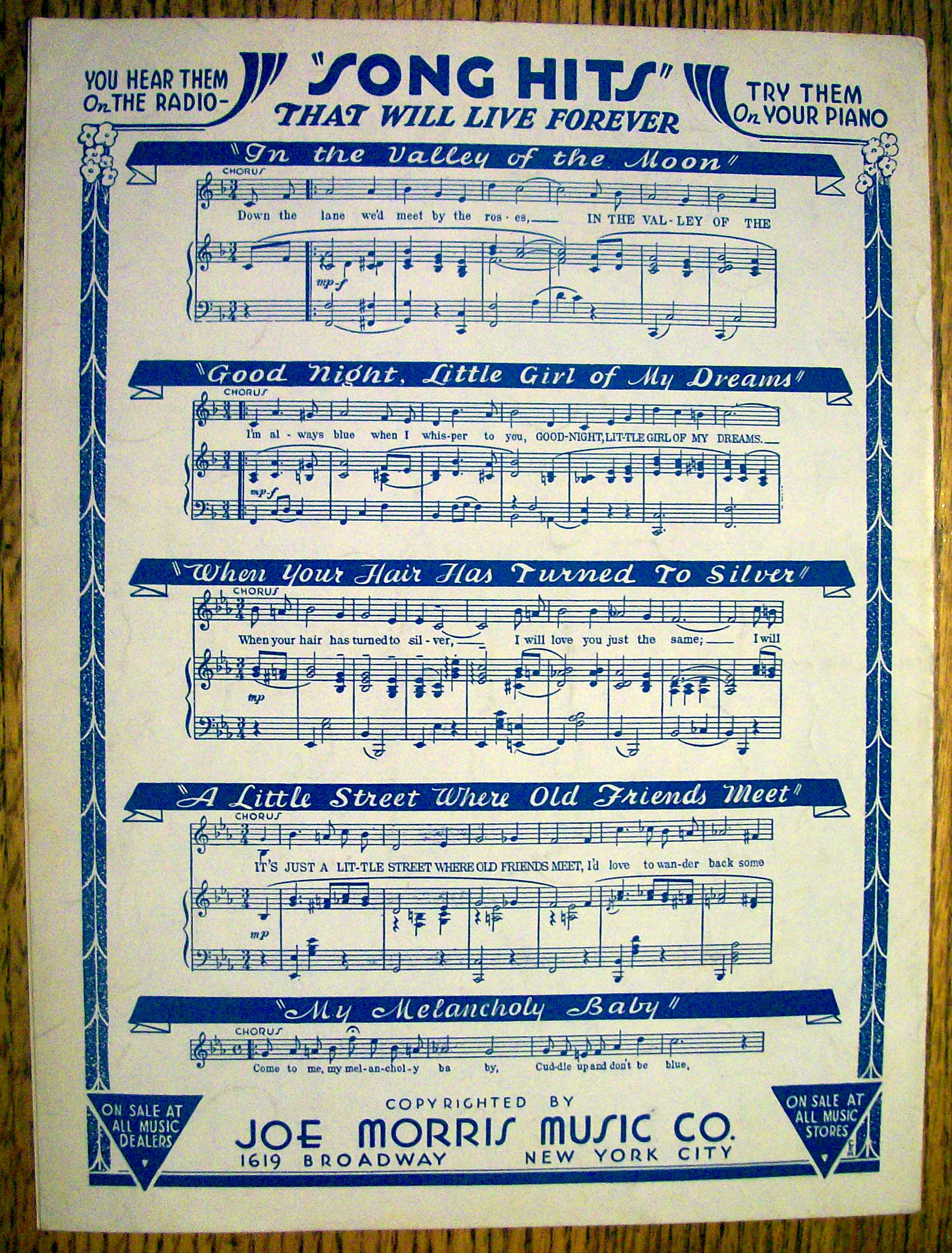 Sheet Music For 1935 On Treasure Island By Leslie/Burke