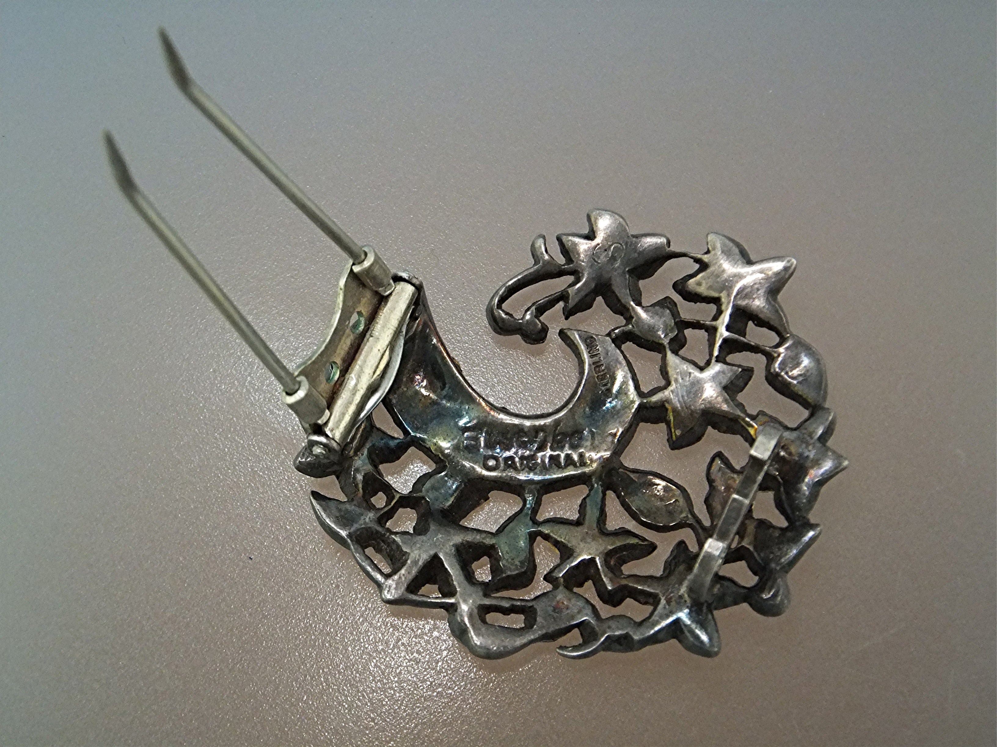 Dress Clips Sterling Silver Paste EISENBERG ORIGINAL
