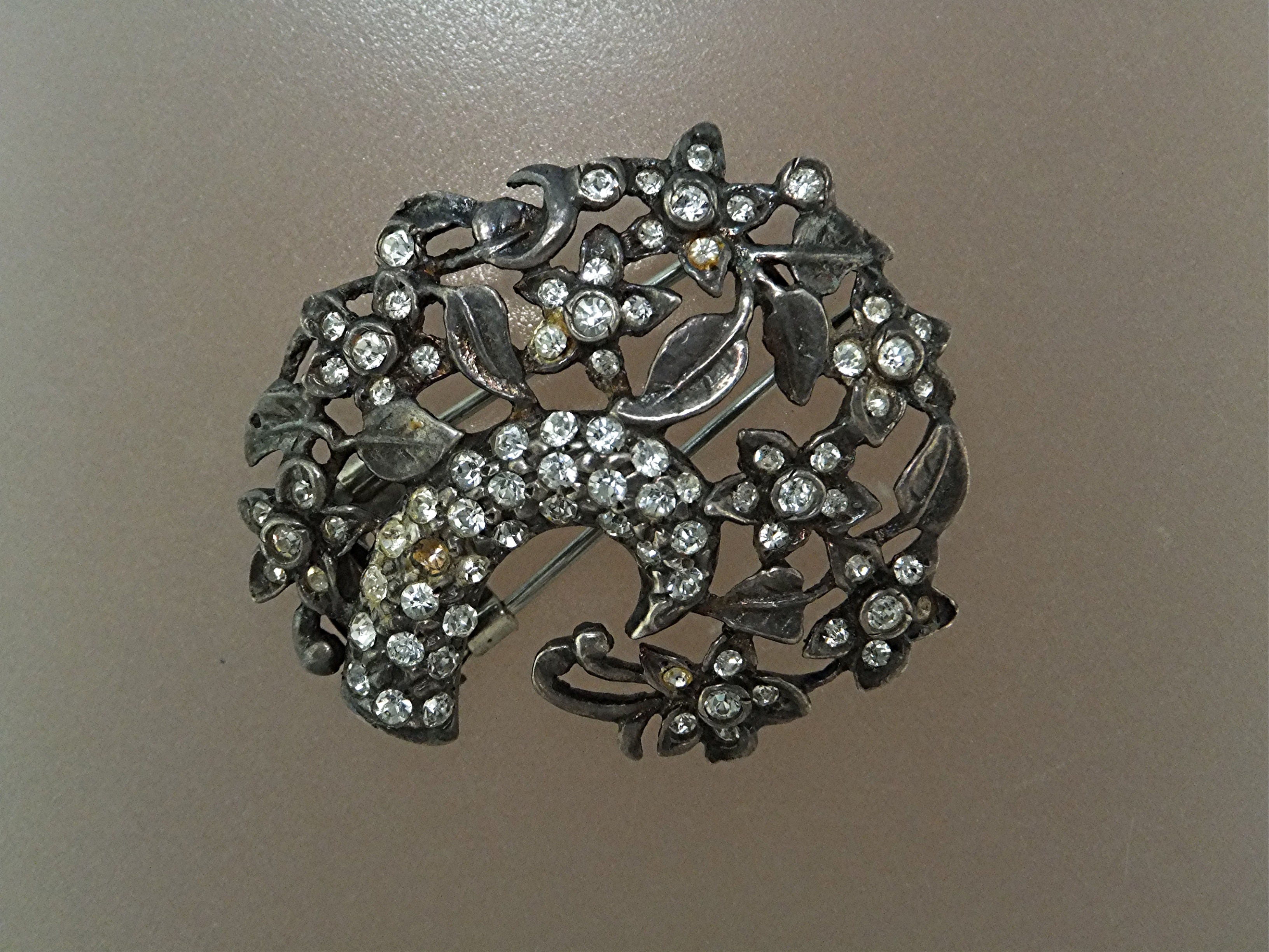 Dress Clips Sterling Silver Paste EISENBERG ORIGINAL