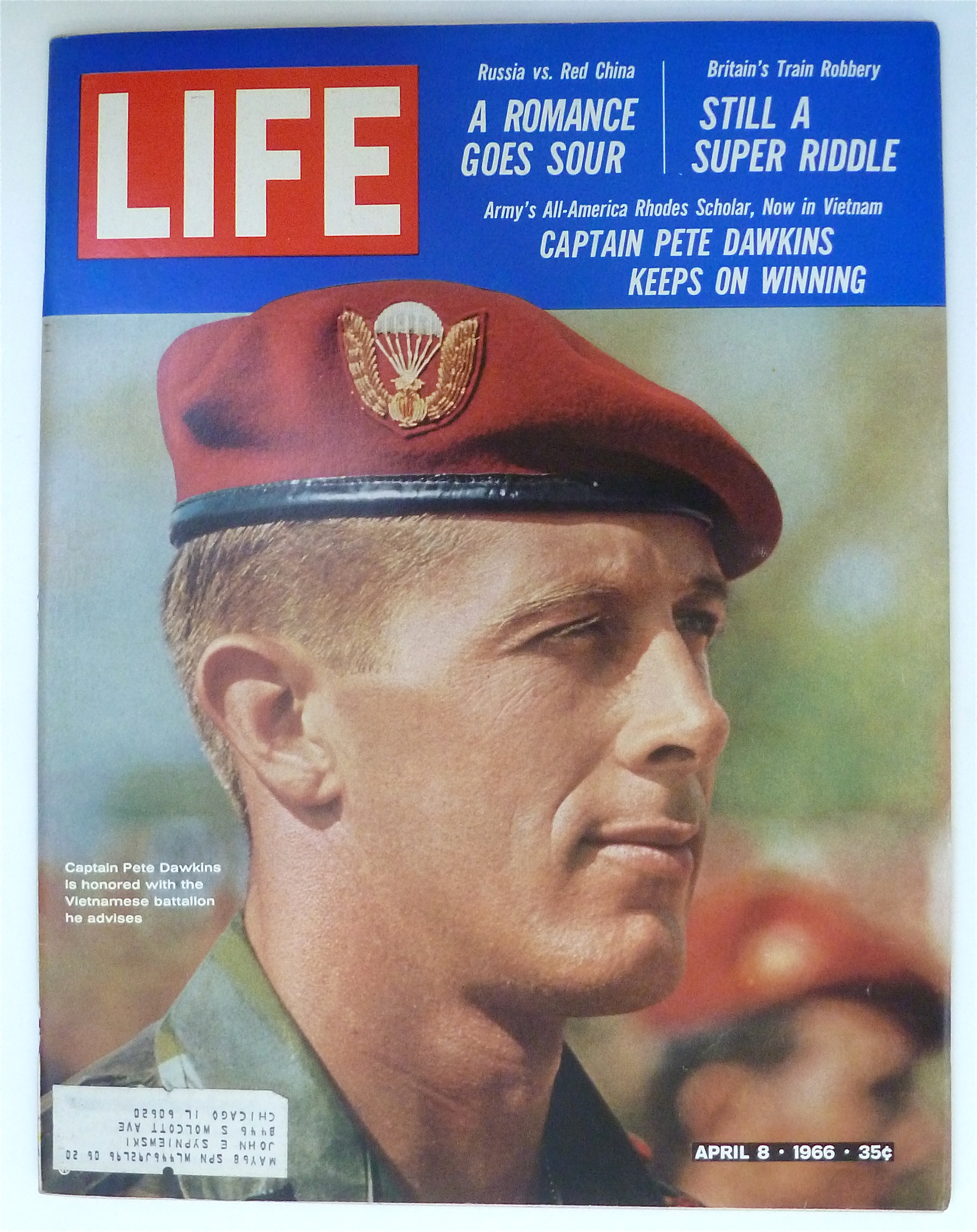 Life Magazine-April 8, 1966-Captain Pete Dawkins