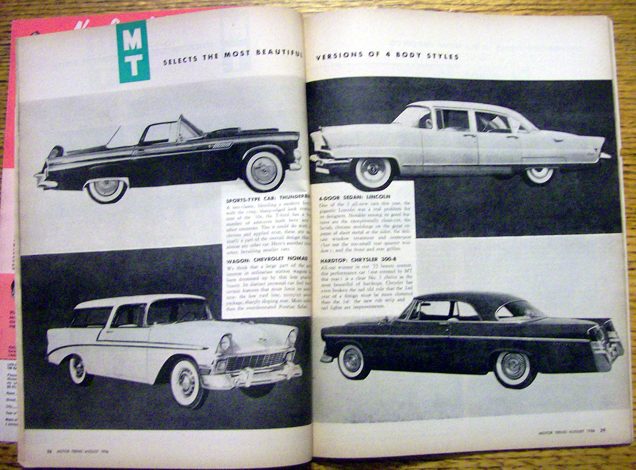 Motor Trend Magazine August 1956 Lancia Spyder