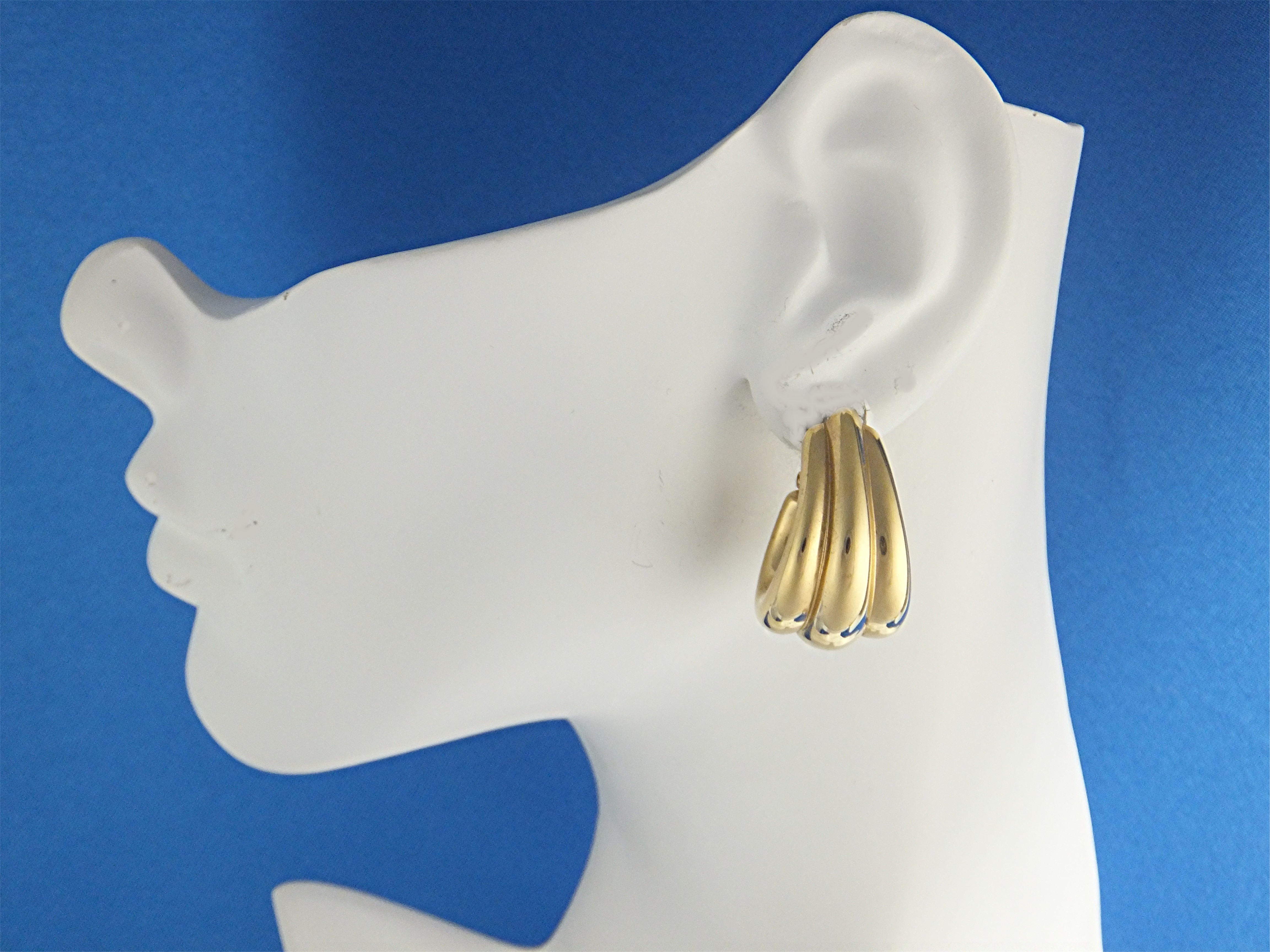 Earrings 14K Yellow Gold Pierced French  Clip