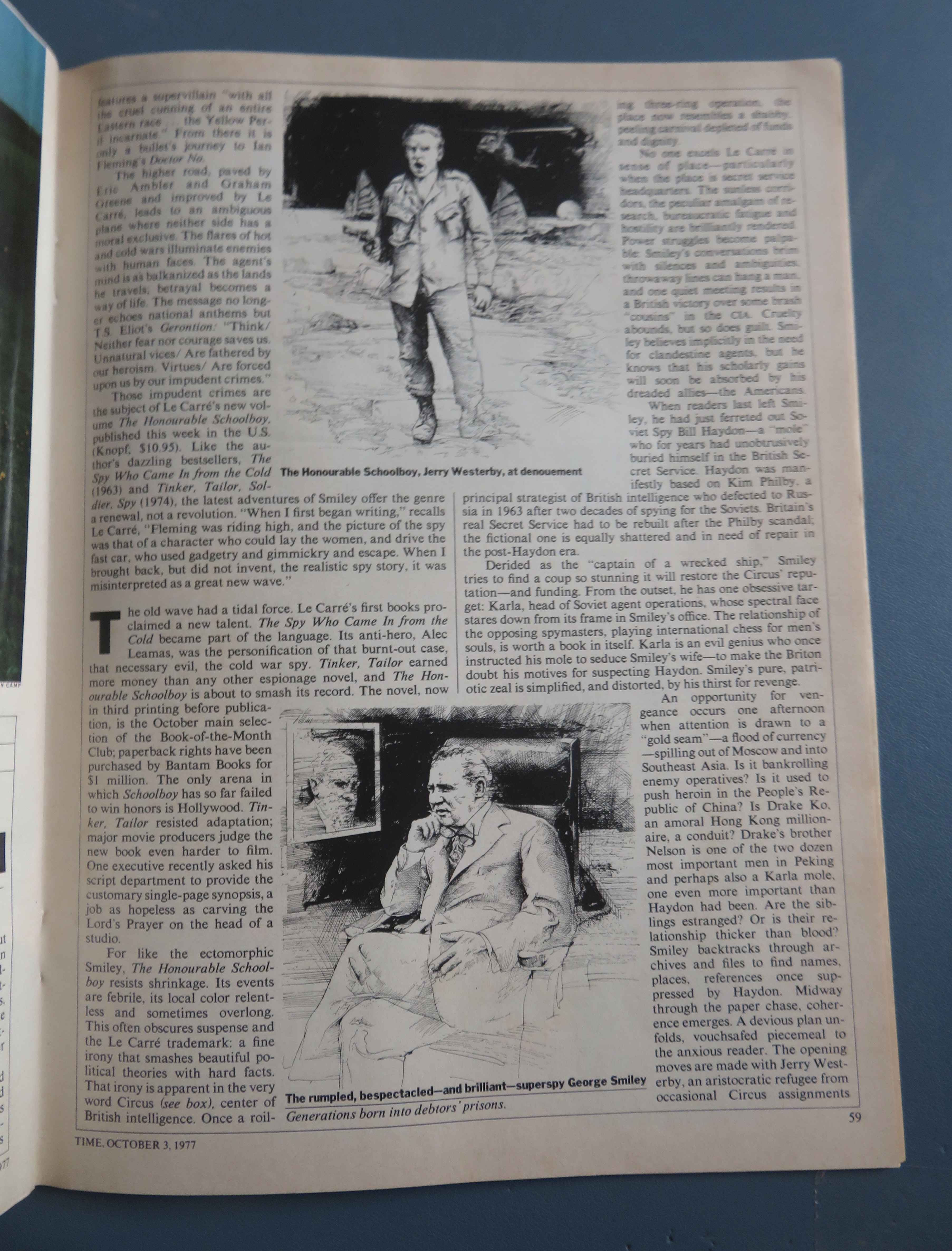 Time Magazine October 3, 1977 John Le Carre Strikes