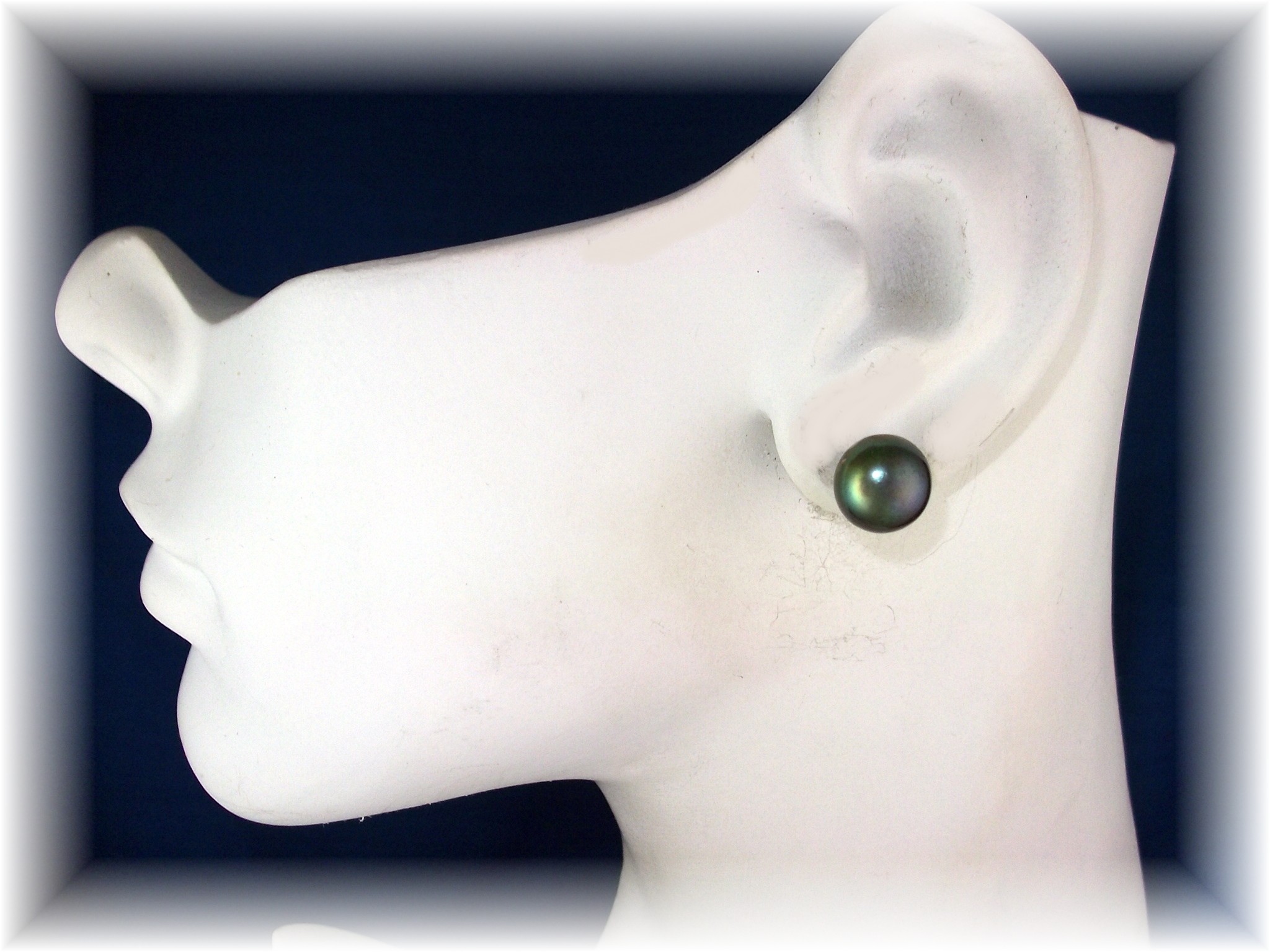 Earrings Black Freshwater Pearls Sterling Silver Post