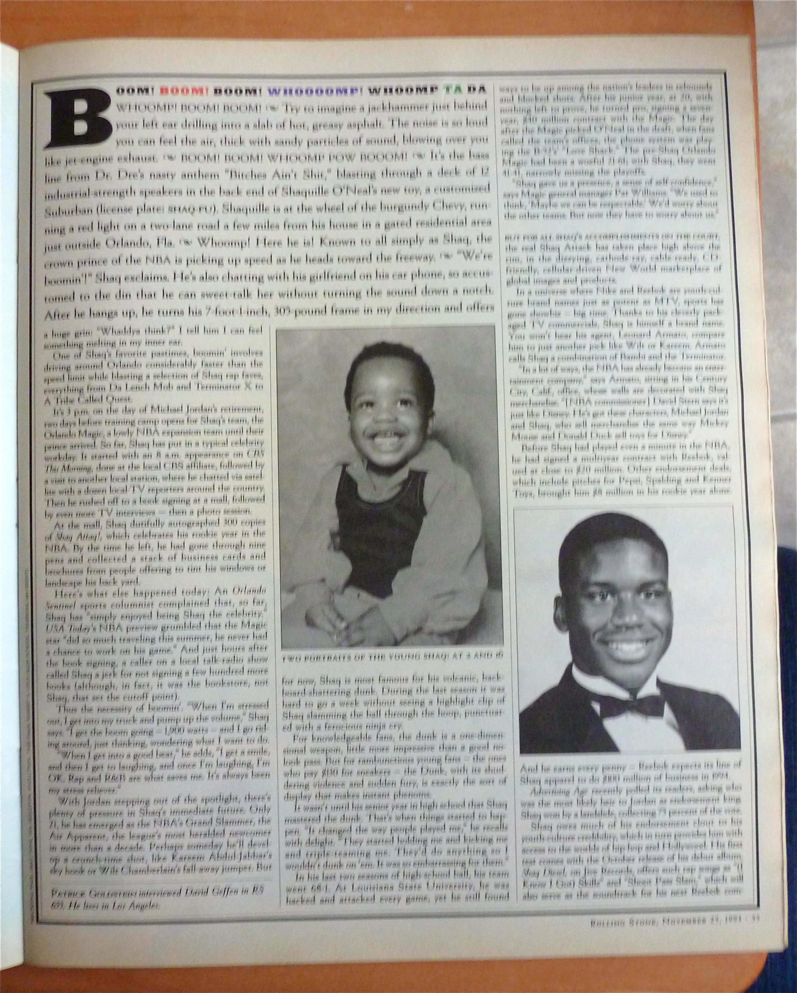 Rolling Stone Magazine November 25, 1993 Shaquille