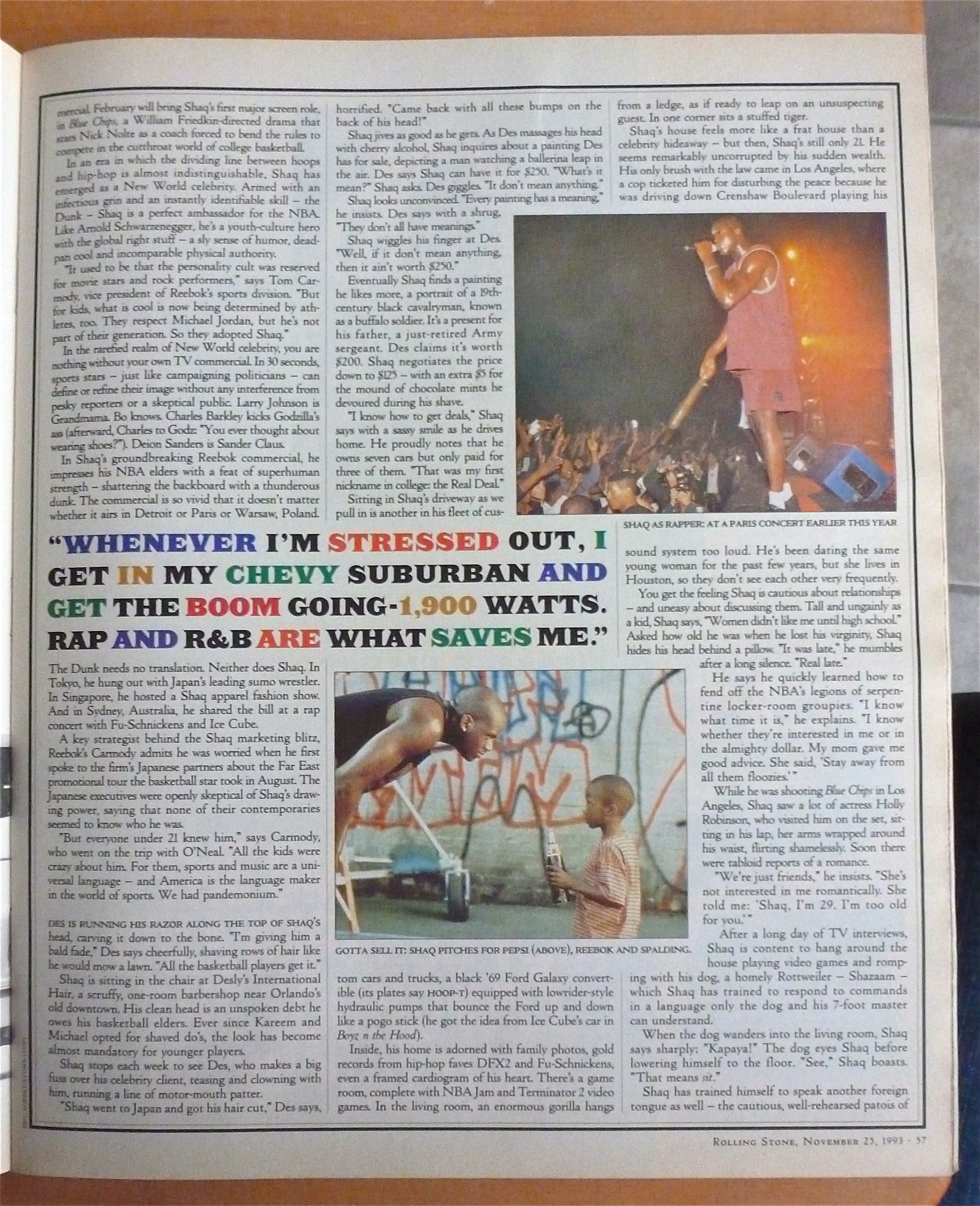 Rolling Stone Magazine November 25, 1993 Shaquille