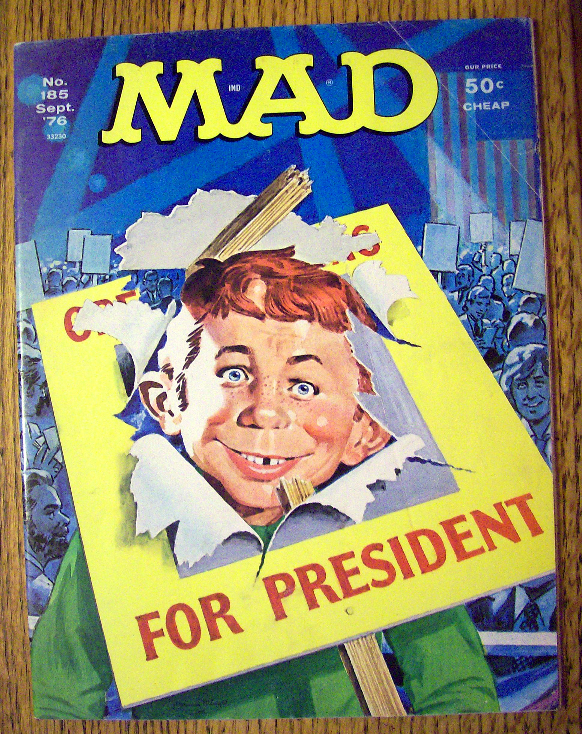 Mad Magazine #185 September 1976 Alfred For President