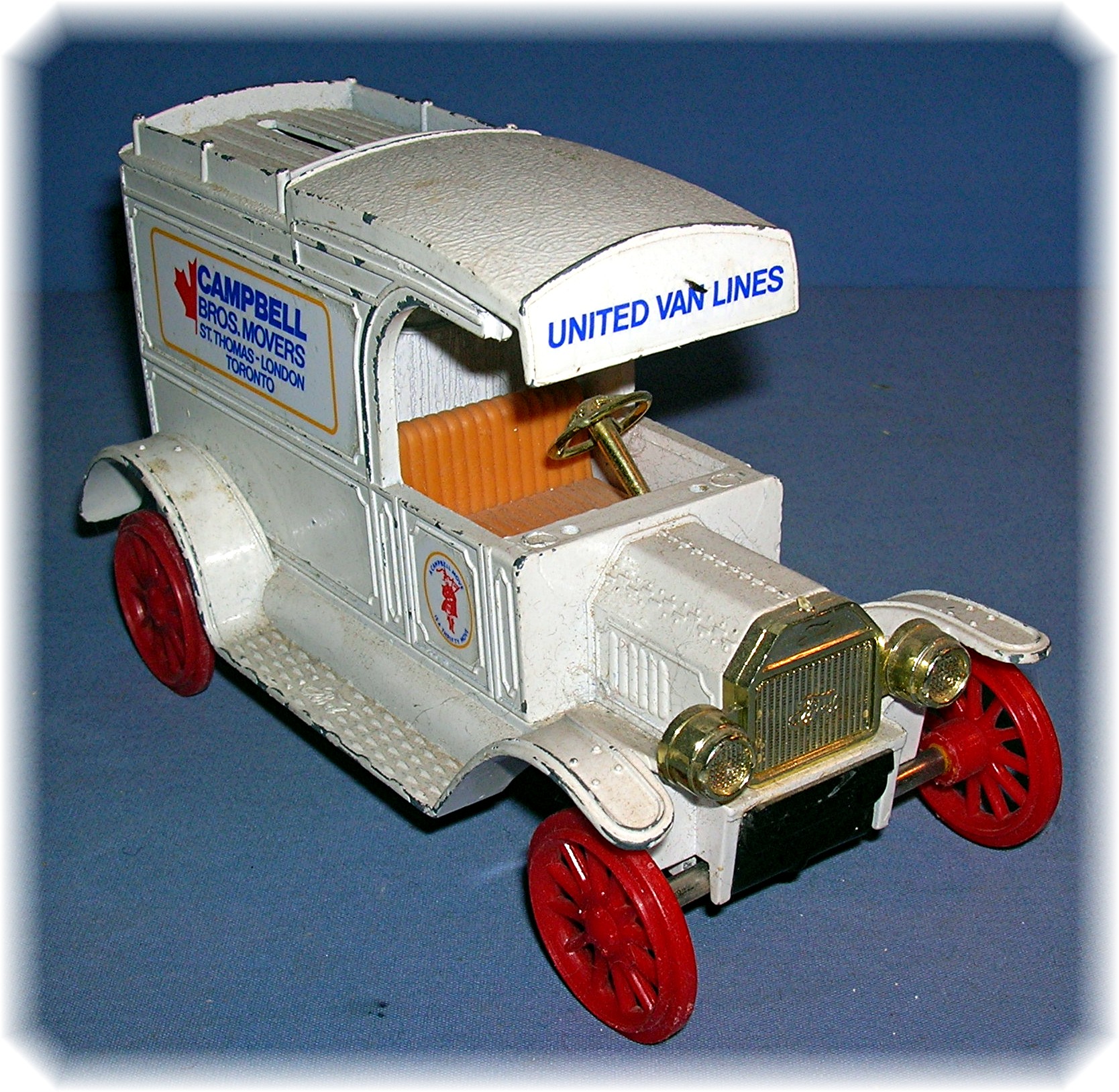 BANK - ERTL Metal Replica 1913 Model T Van Bank