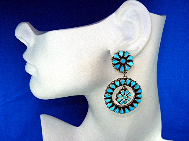 Federico Jimenez Kingman Turquoise Sterling Silver Clip