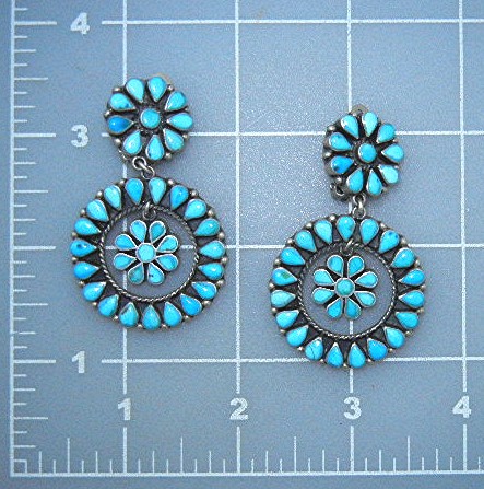 Federico Jimenez Kingman Turquoise Sterling Silver Clip