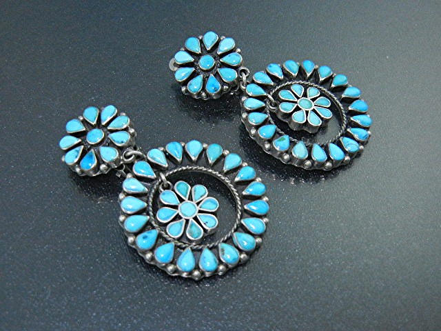 Federico Jimenez Kingman Turquoise Sterling Silver Clip