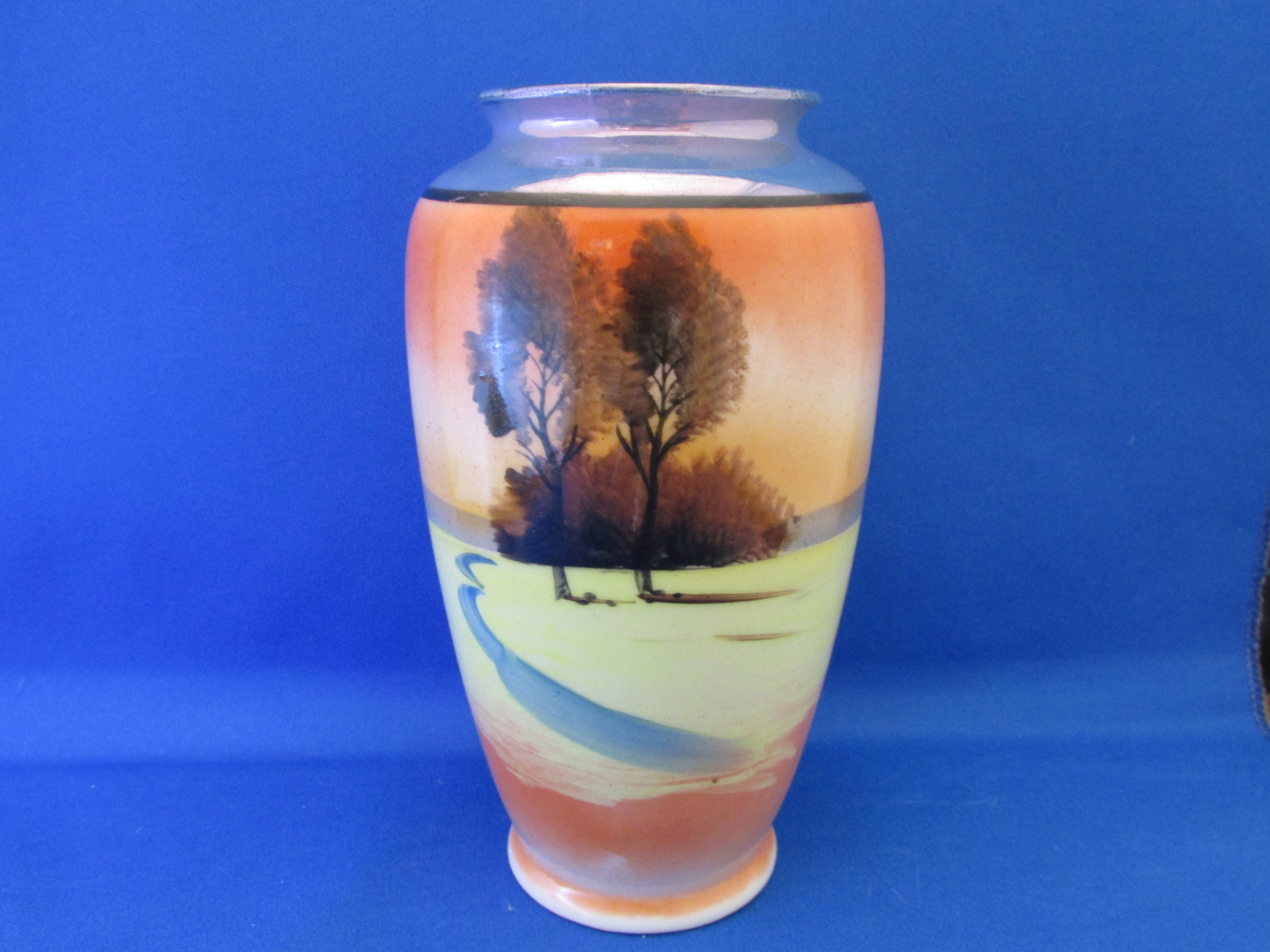 Lusterware Scene Vase