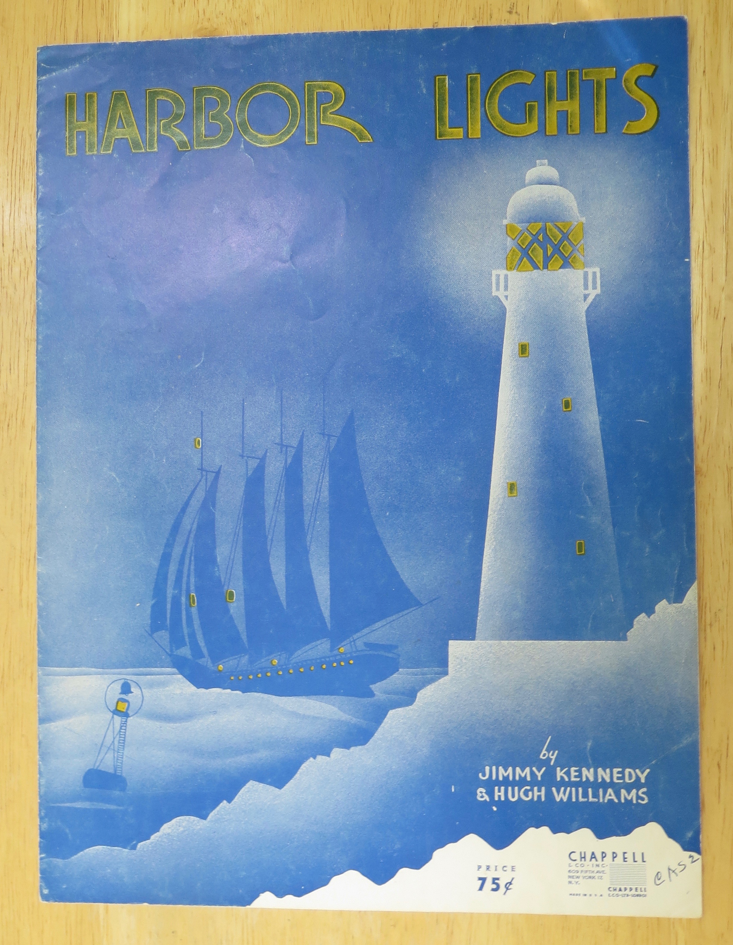 1937 Harbor Lights Sheet Music By Kennedy & Williams