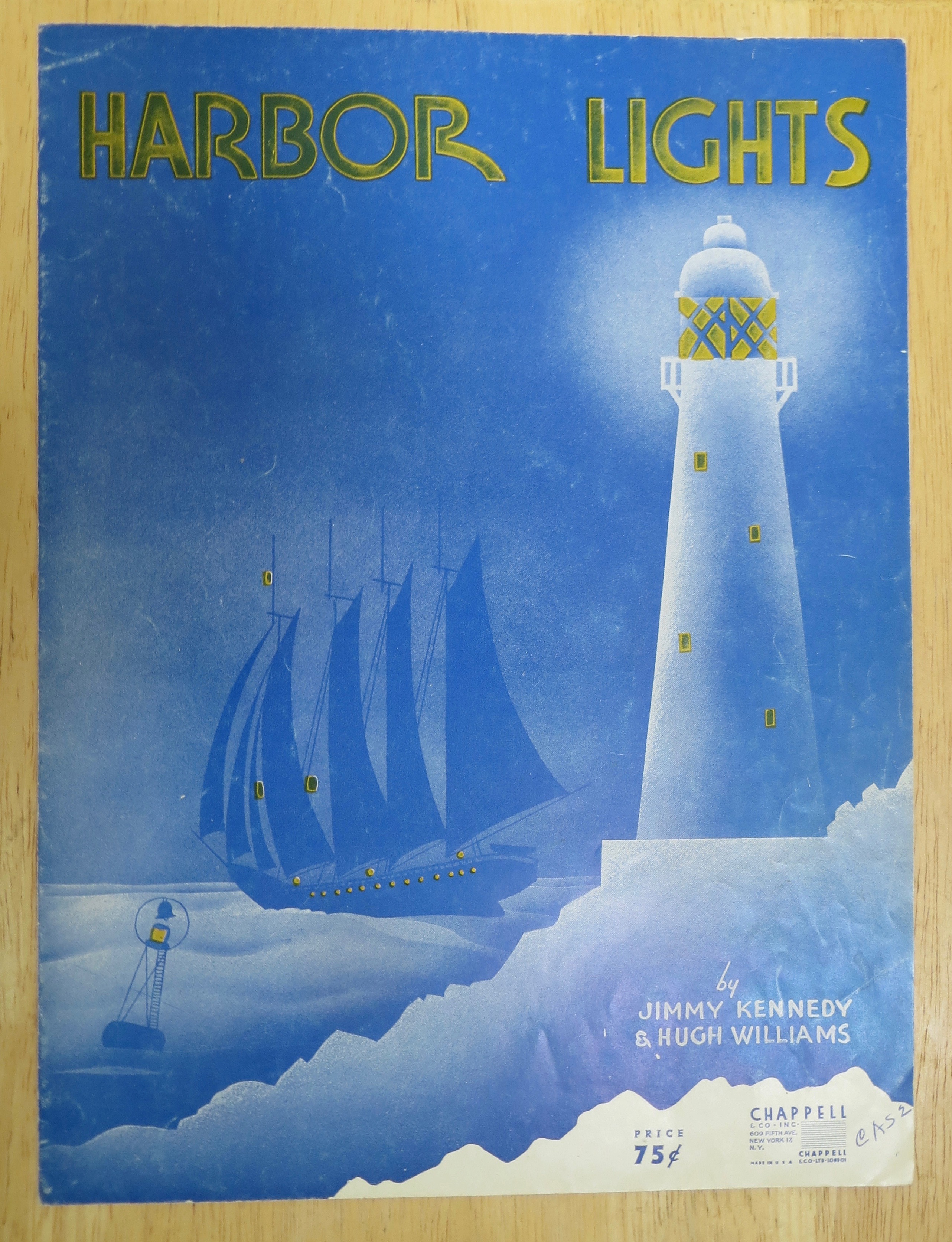 1937 Harbor Lights Sheet Music By Kennedy & Williams