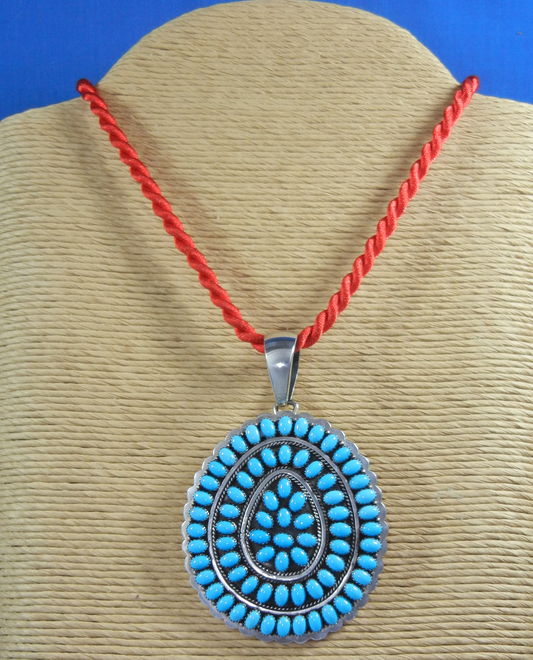 Navajo Sleeping Beauty Turquoise Sterling Silver Bea To