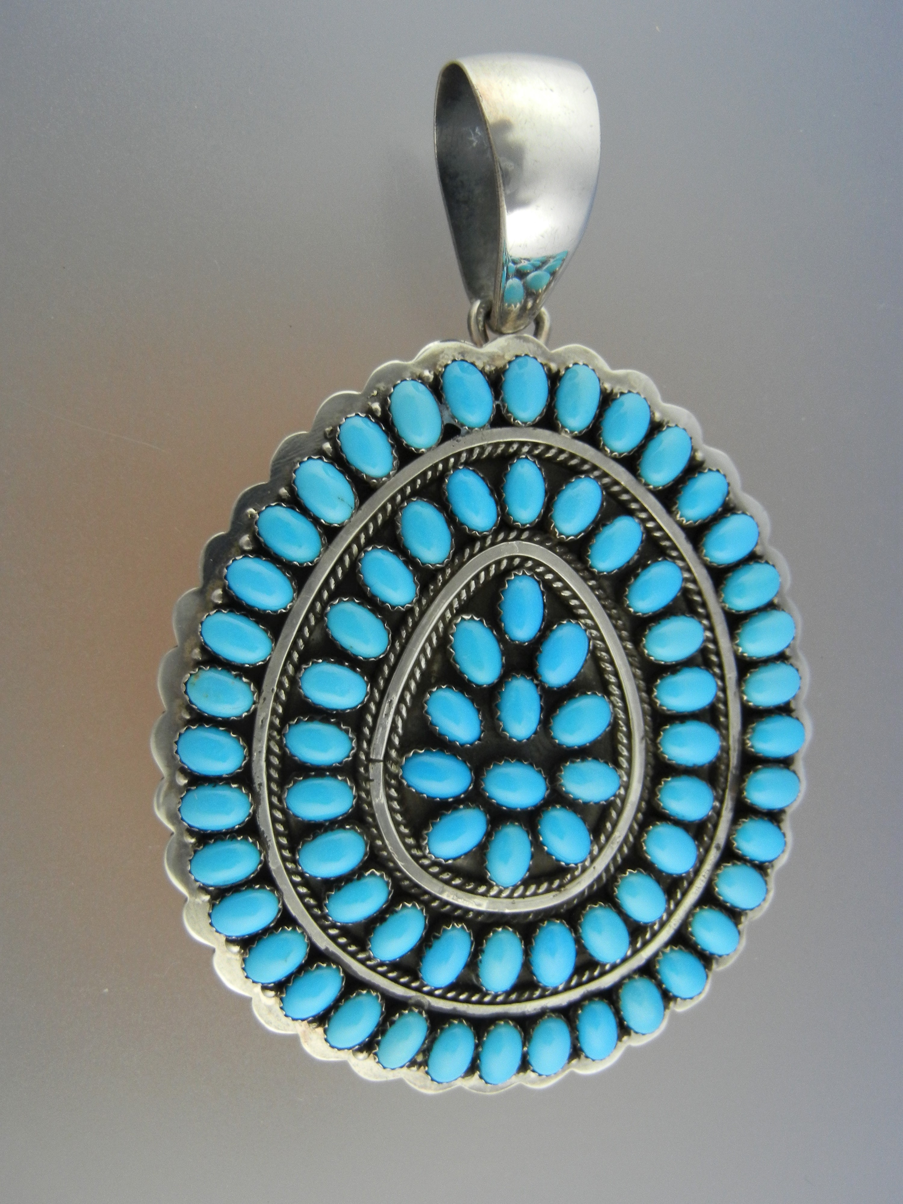 Navajo Sleeping Beauty Turquoise Sterling Silver Bea To