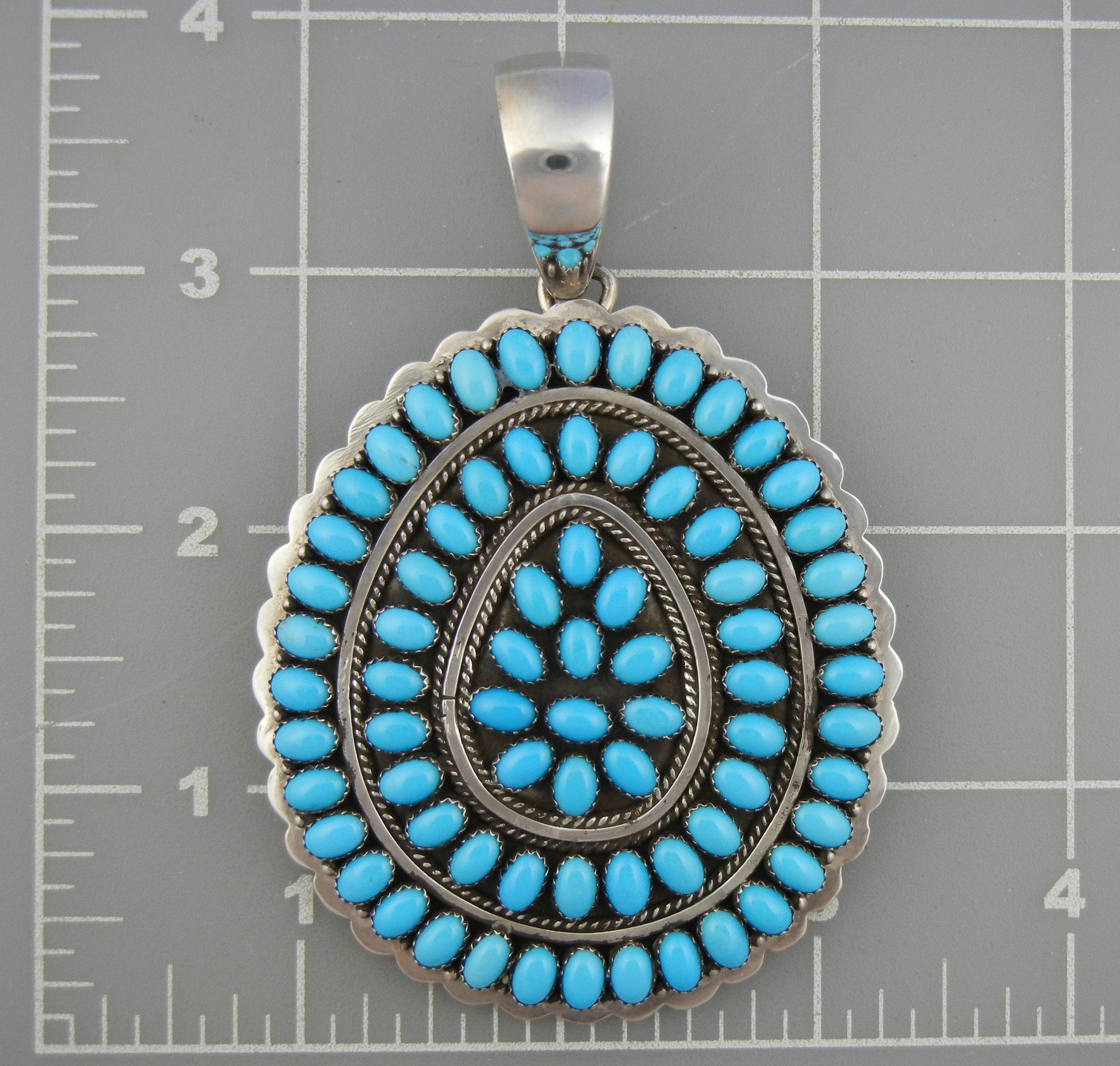 Navajo Sleeping Beauty Turquoise Sterling Silver Bea To