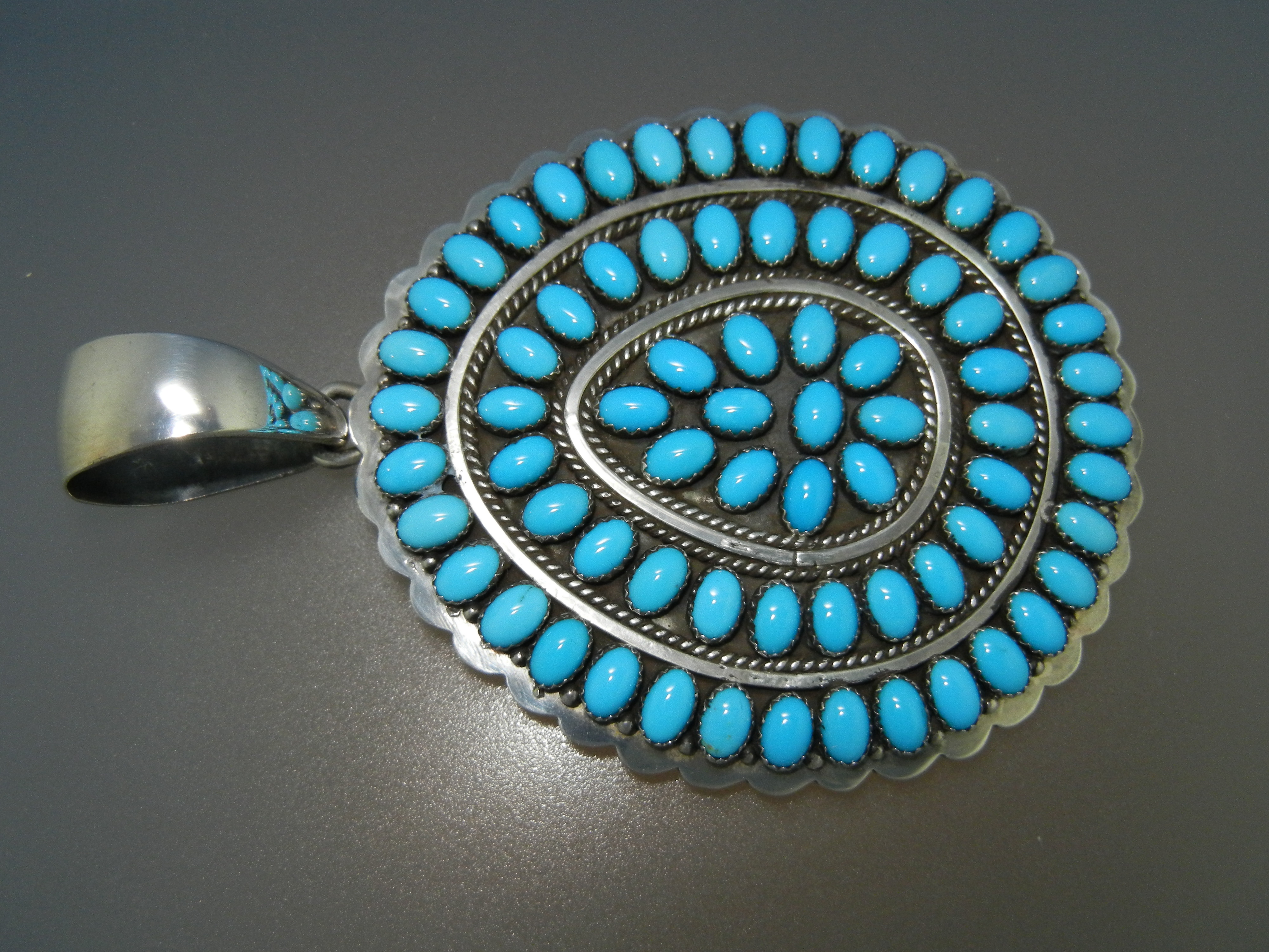 Navajo Sleeping Beauty Turquoise Sterling Silver Bea To