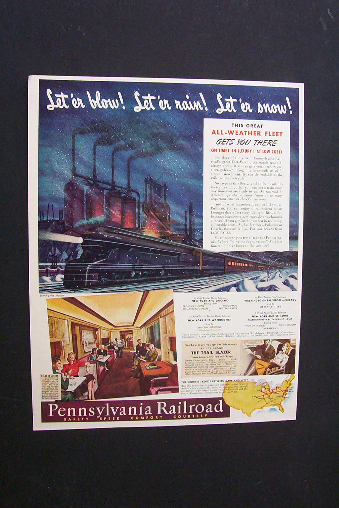 1941 Dual Ad: Pennsylvania Railroad & Nucoa Margarine