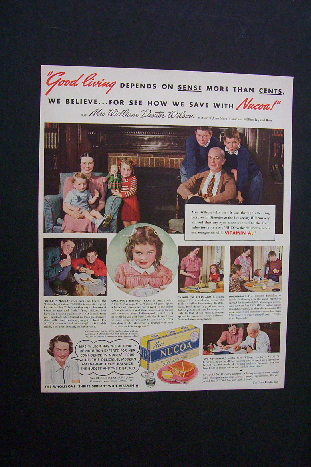 1941 Dual Ad: Pennsylvania Railroad & Nucoa Margarine