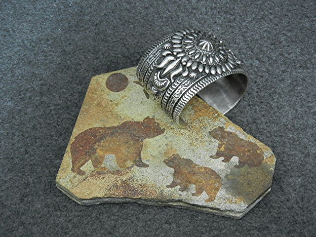 Darryl Becenti RIP Sterling Silver Bracelet 135 Grams