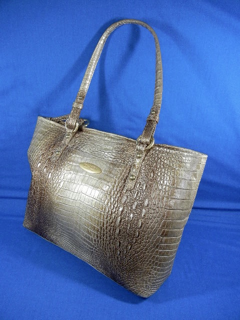 Brahmin Tan Croc Leather Tote Bag dust bag