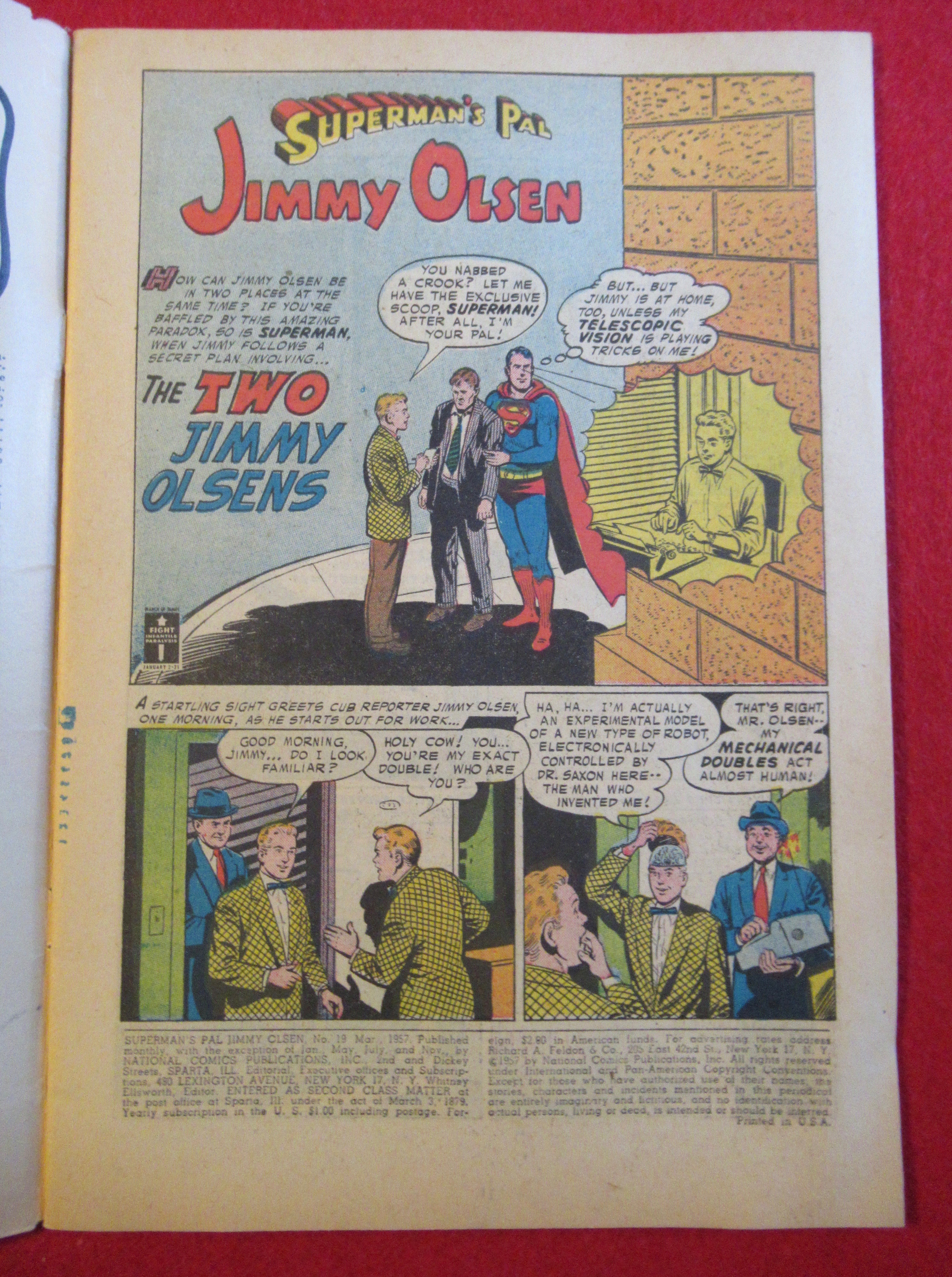 Superman's Pal Jimmy Olsen Comics August 1956