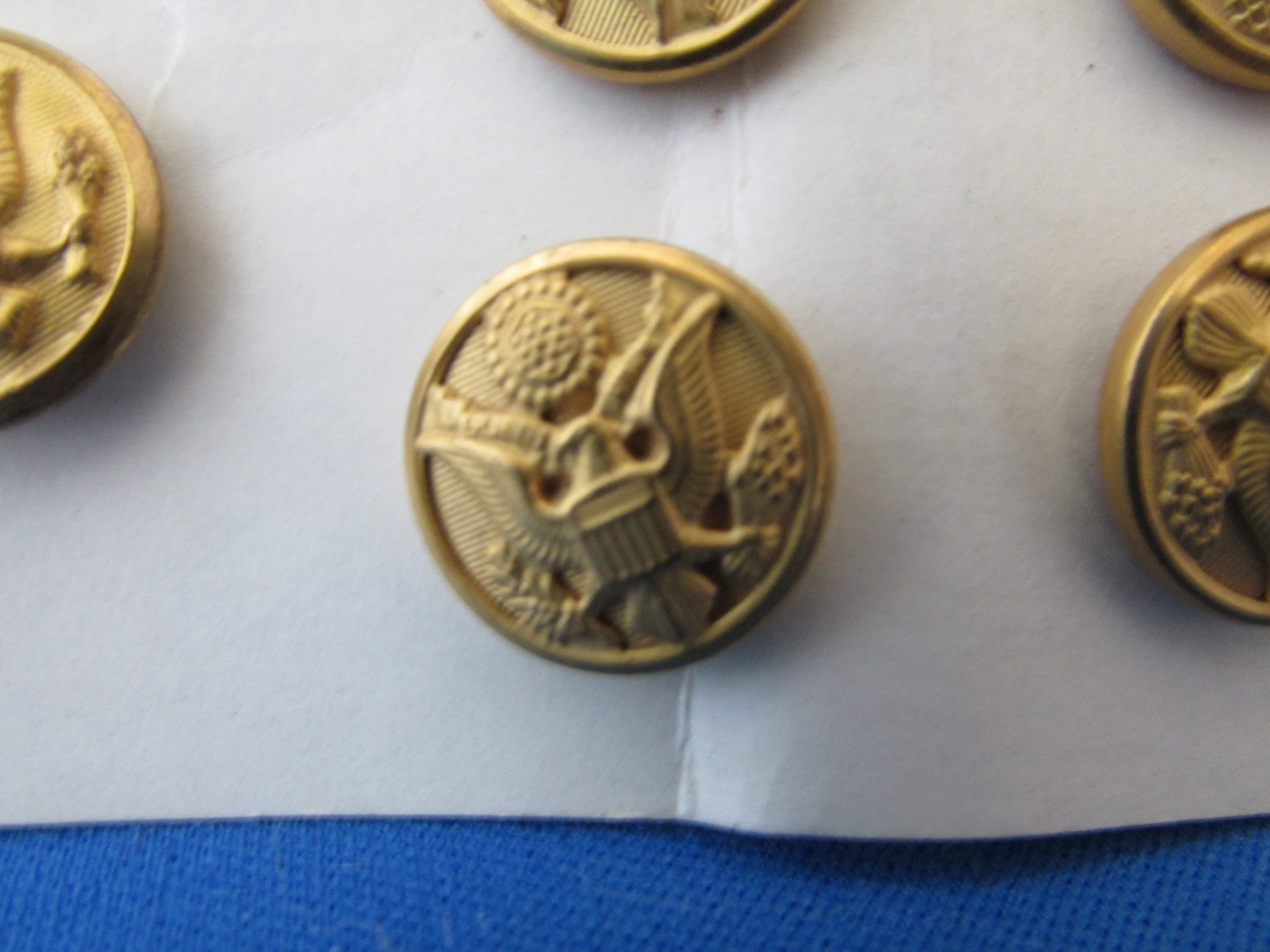 Eight Metal Military Buttons