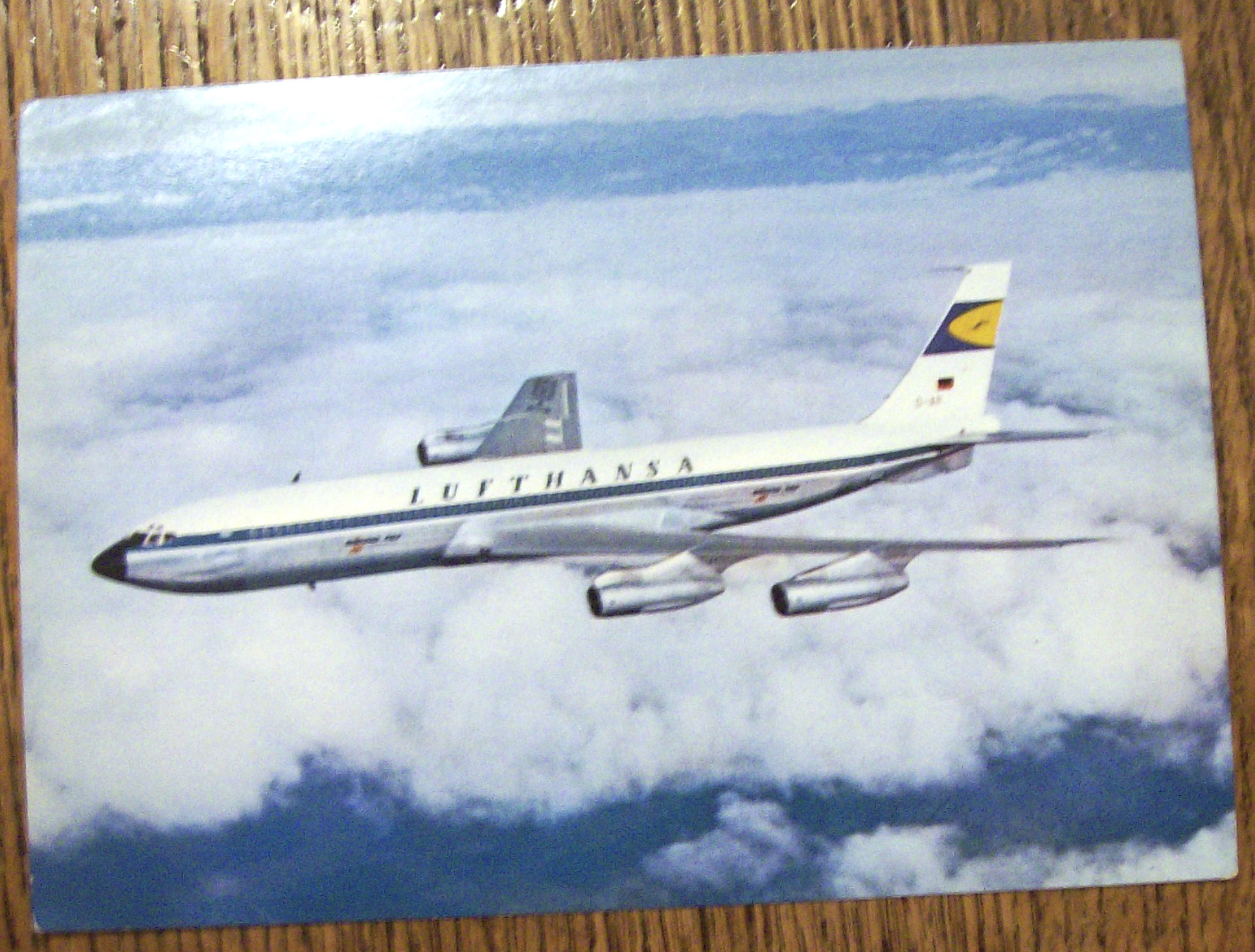 Lufthansa Postcard (Lufthansa Boeing Jet 707)