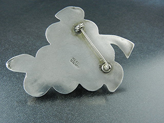 Taxco Mexico Large Silver Gapes Cluster Pin