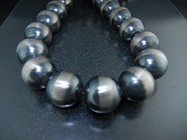 Native American Sterling Silver Navajo Pearls 20mm