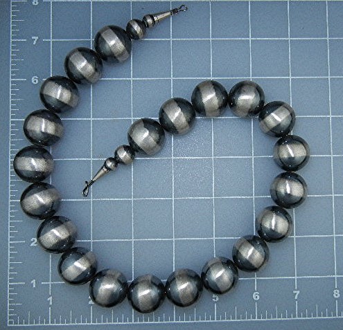 Native American Sterling Silver Navajo Pearls 20mm
